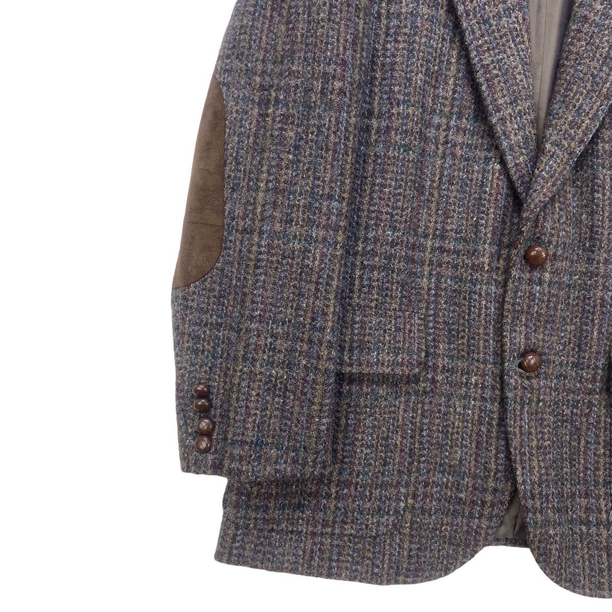 Harris Tweed Vintage Hariss Tweed X Cavarly Patchwork Wool Coat Size US S / EU 44-46 / 1 - 8 Thumbnail