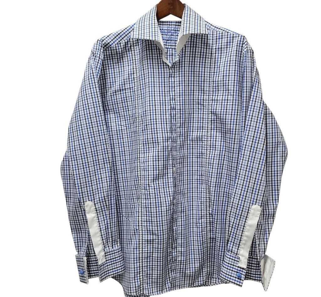 Other Allen Schwartz ABS Men's Plaid Long-Sleeves 16.5 34/35... Size US L / EU 52-54 / 3 - 1 Thumbnail