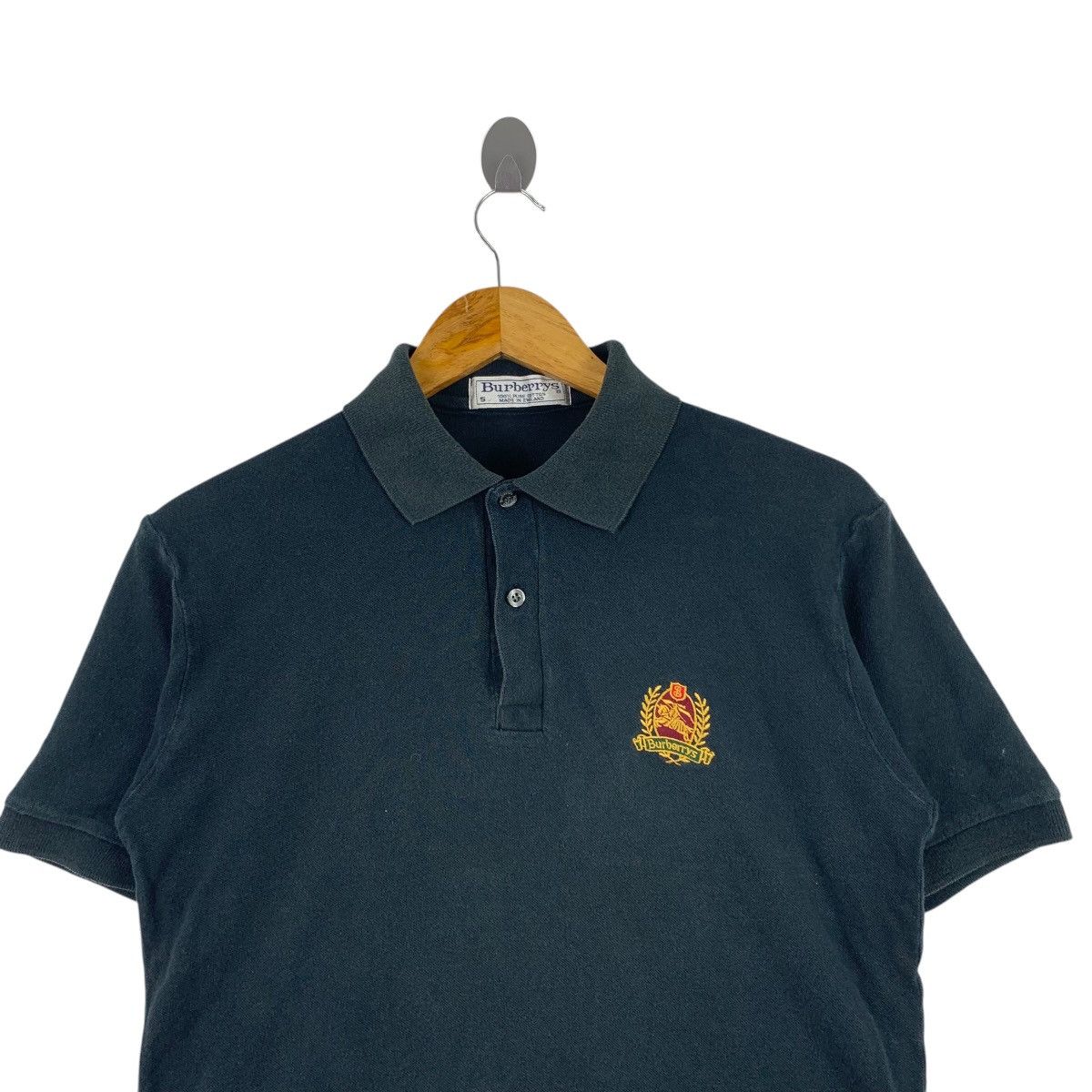 Burberry Vintage BURBERRYS London Embroidered Logo Black Button Shirt Size US S / EU 44-46 / 1 - 2 Thumbnail