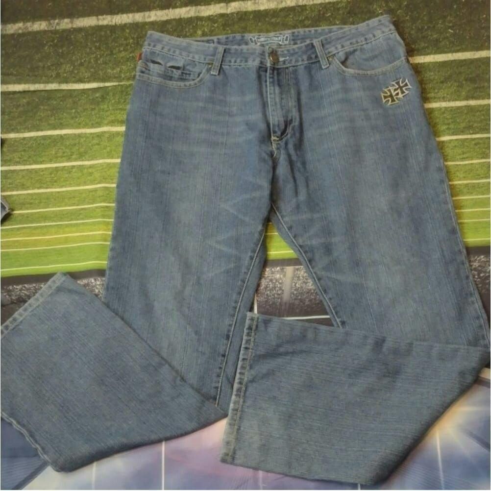 Robins Jeans ROBIN'S JEAN - croco blue cross jeans size 38 big & tall Size US 38 / EU 54 - 1 Thumbnail