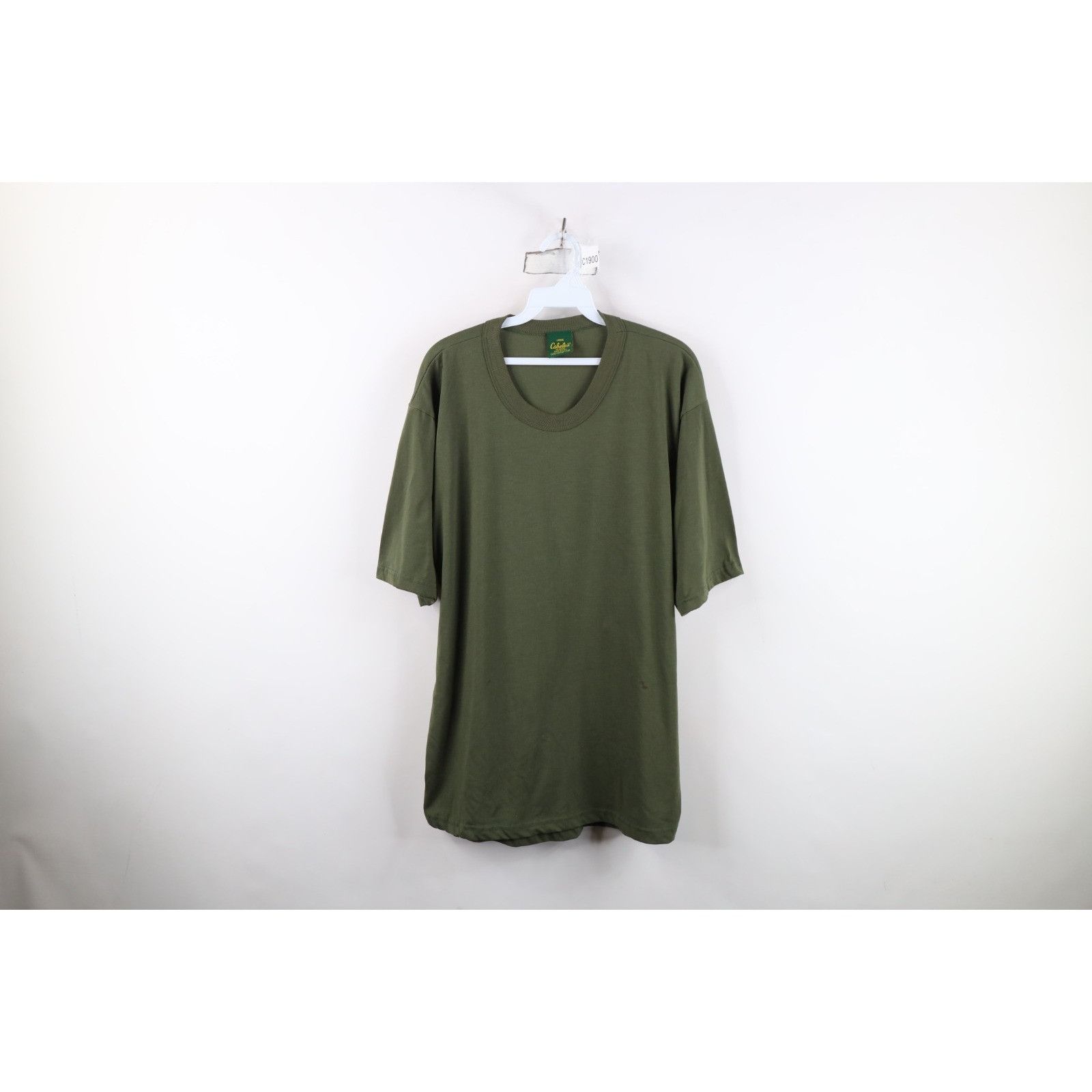 Cabelas Vintage 90s Cabelas Distressed Blank Knit T-Shirt Size US L / EU 52-54 / 3 - 1 Thumbnail