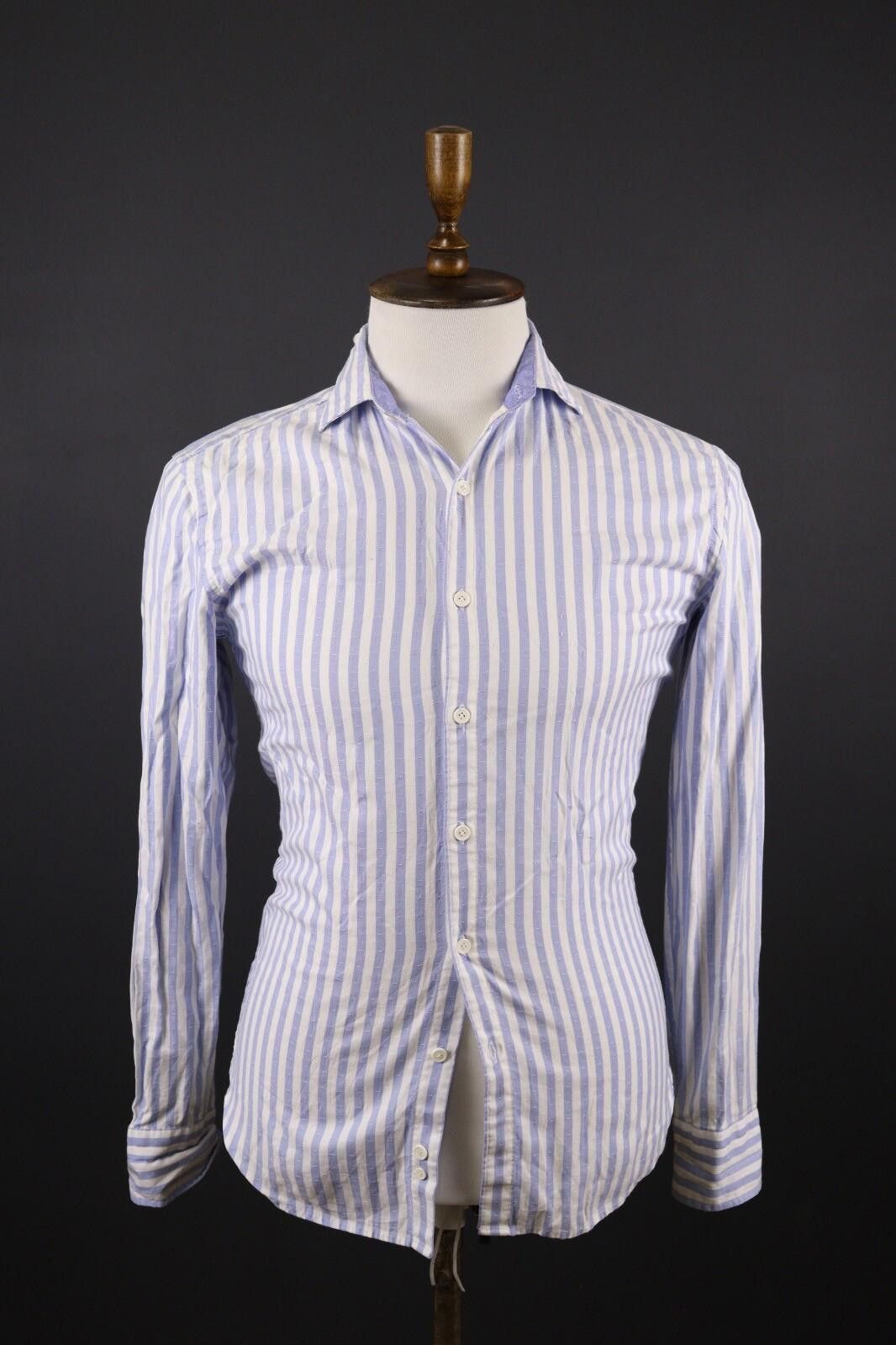 Designer Boggi Milano New Classic Custom Fit Stripe Shirt Size S Size US S / EU 44-46 / 1 - 1 Thumbnail