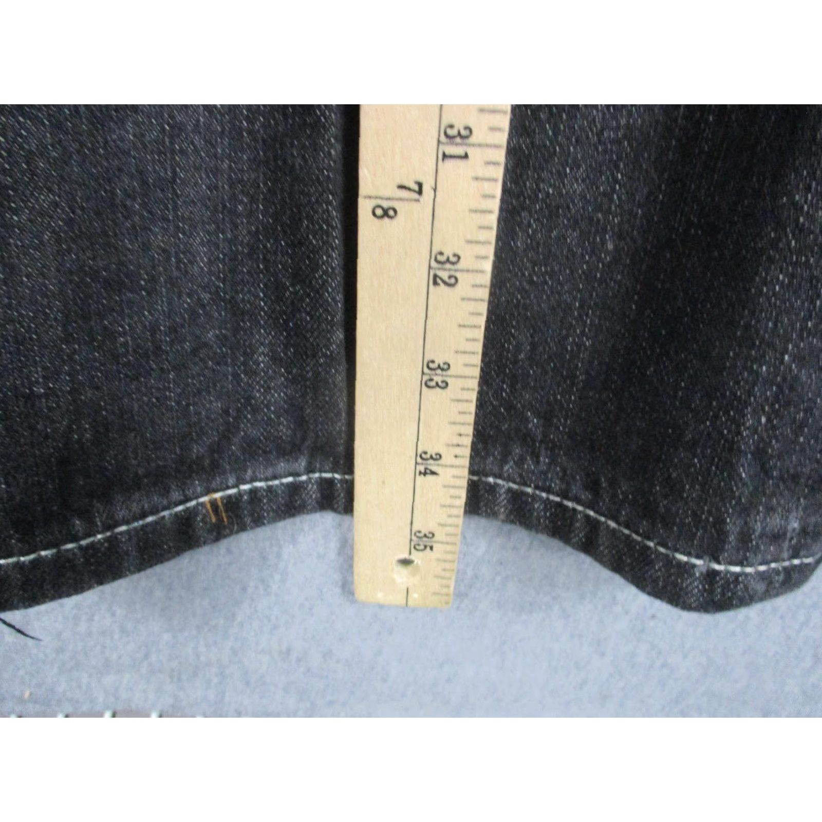 Denime Artful Dodger Jeans Mens 40 Black Denim Straight Leg Embroidered Pocket Knives Size US 40 / EU 56 - 5 Thumbnail