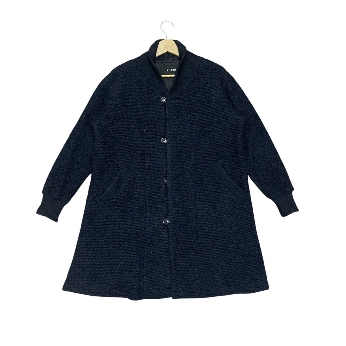 Issey Miyake Vintage Zucca by Issey Miyake Unisex Wool Knit Coat Jacket Size US M / EU 48-50 / 2 - 1 Thumbnail