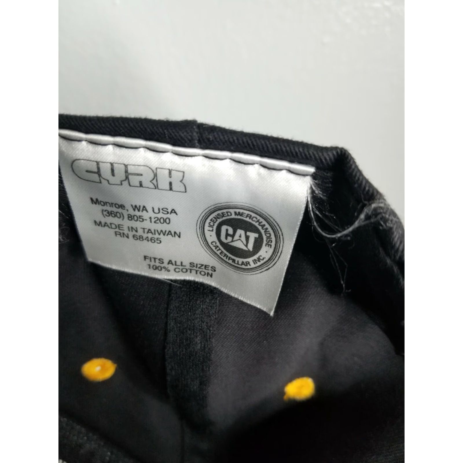 Vintage VINTAGE CAT Equipment Embroidered Black Yellow Snapback Cyrk Dad Hat Adjustable Mens Size ONE SIZE - 5 Thumbnail