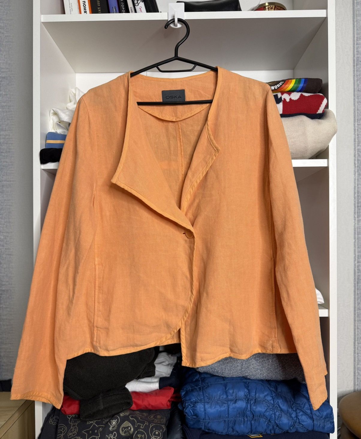 Oska Peach Linen blazer size 2