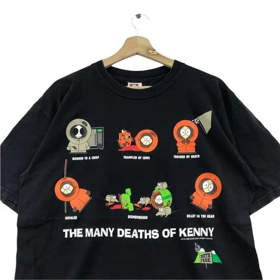 Vintage Vtg 1998 SOUTH PARK CARTOON The Many Deaths Kenny Tee Shirt Size US M / EU 48-50 / 2 - 6 Thumbnail