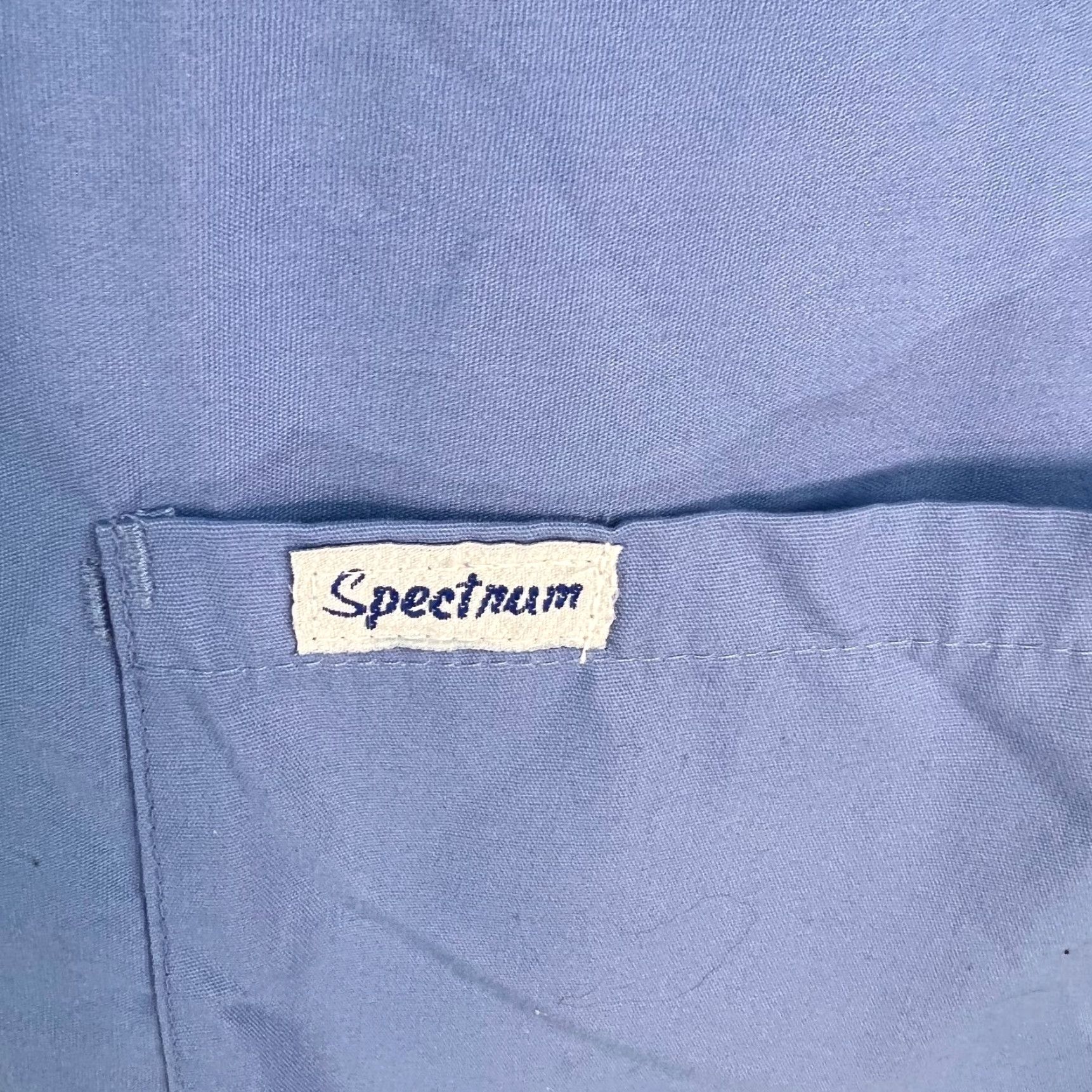 Vintage Spectrum Unity Mens V Neck Short Sleeves Scrub Top Blue 2XL Size US XXL / EU 58 / 5 - 4 Thumbnail