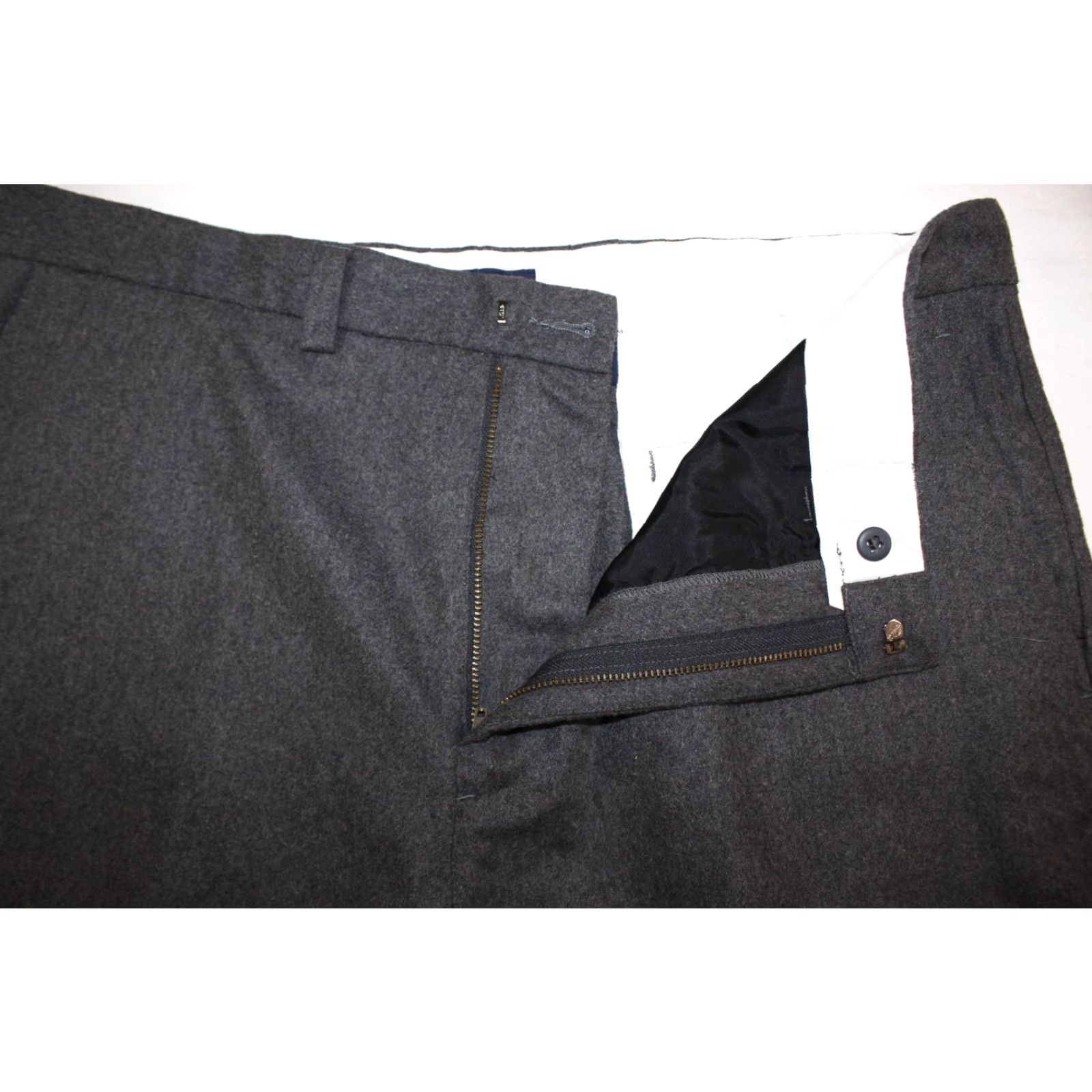 Gap Vintage Gap Pants Mens 40x30 Wool Blend Flannel Trouser Classic Flat Front Gray Pants Size US 40 / EU 56 - 3 Thumbnail