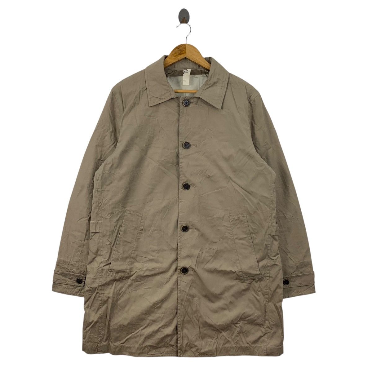 Margaret Howell MHL MARGARET HOWELL Button Up Beige Long Coat Jacket Size US L / EU 52-54 / 3 - 1 Thumbnail