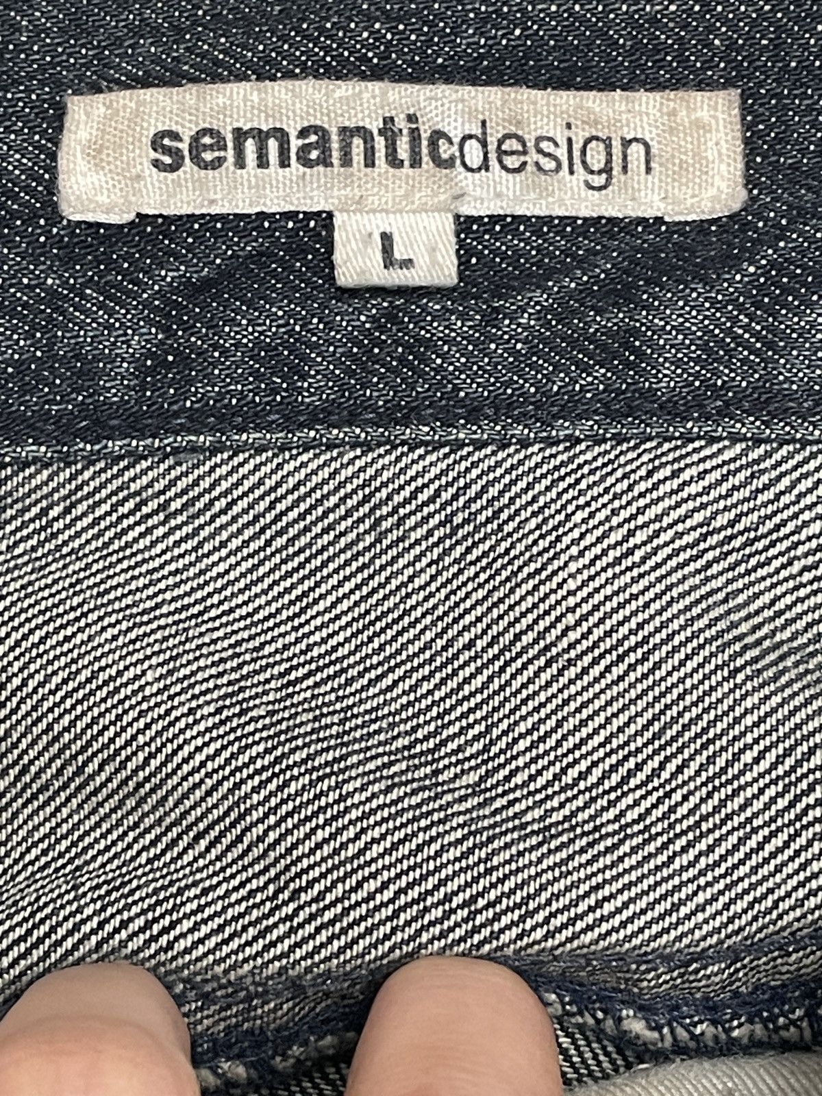 semanticdesign Vintage Semantic Design Studded Flared Waxed Jeans 1990s Size US 31 - 10 Thumbnail