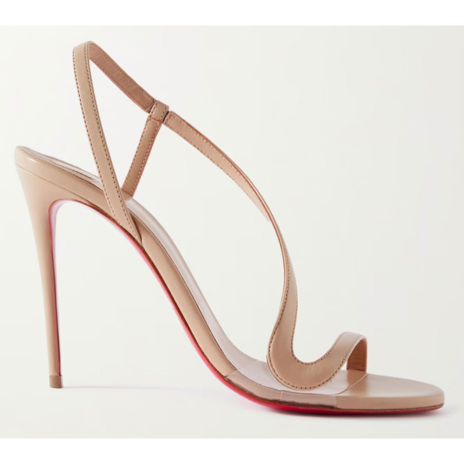 Christian Louboutin Rosalie 100 Nude 1 Leather Ankle Strap Sandal Heel Pump 40.5 Size US 10.5 / IT 40.5 - 1 Thumbnail