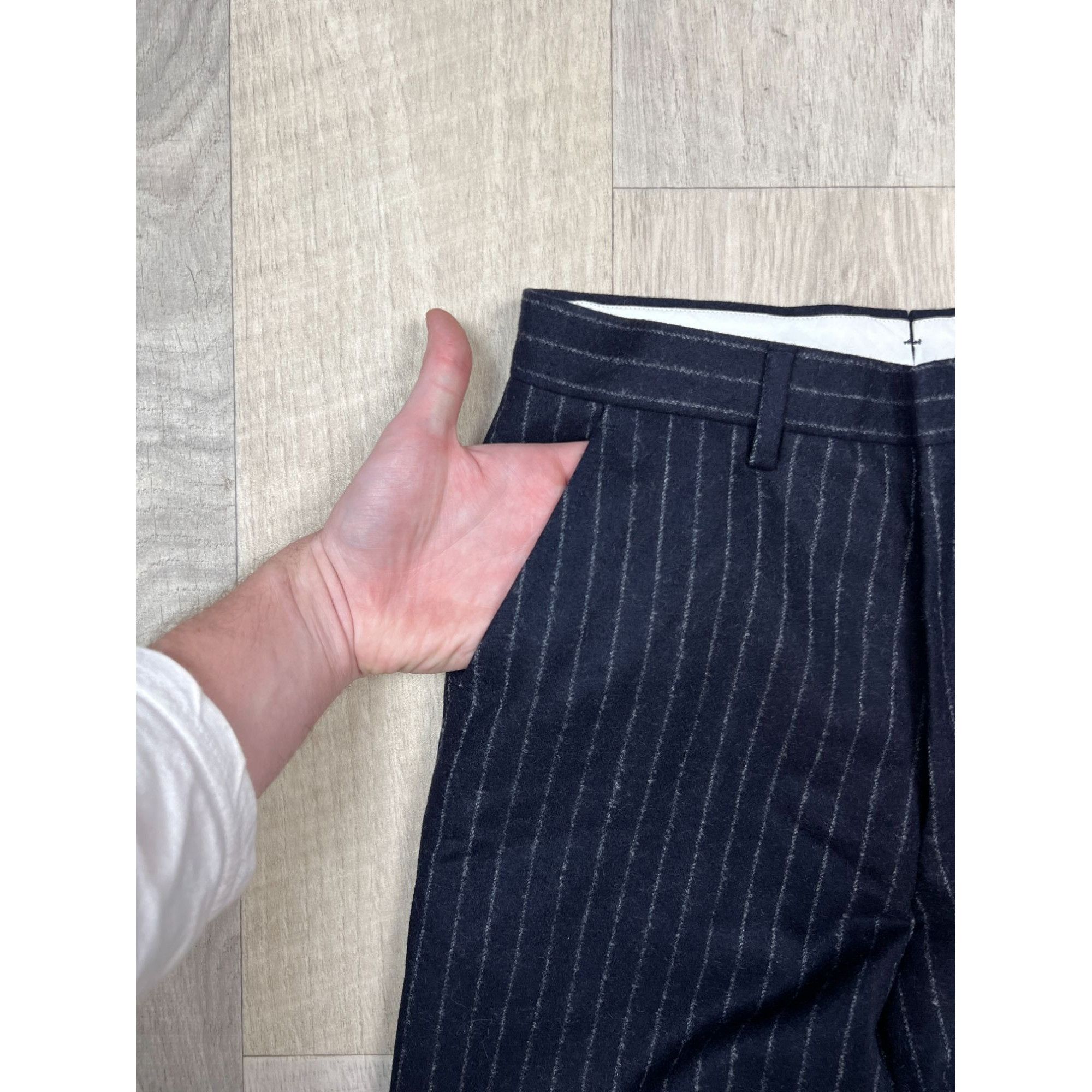 Bally NWOT Bally Wool Striped Cullottes Pants (Y0125) Size 26" / US 2 / IT 38 - 3 Thumbnail