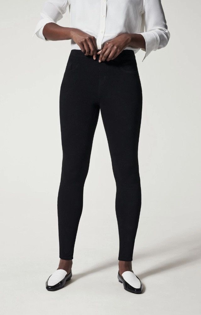 Spanx Spanx Jean-ish Ankle Leggings Black Seamless Lg 20018R VGC Size 32" / US 10 / IT 46 - 4 Thumbnail