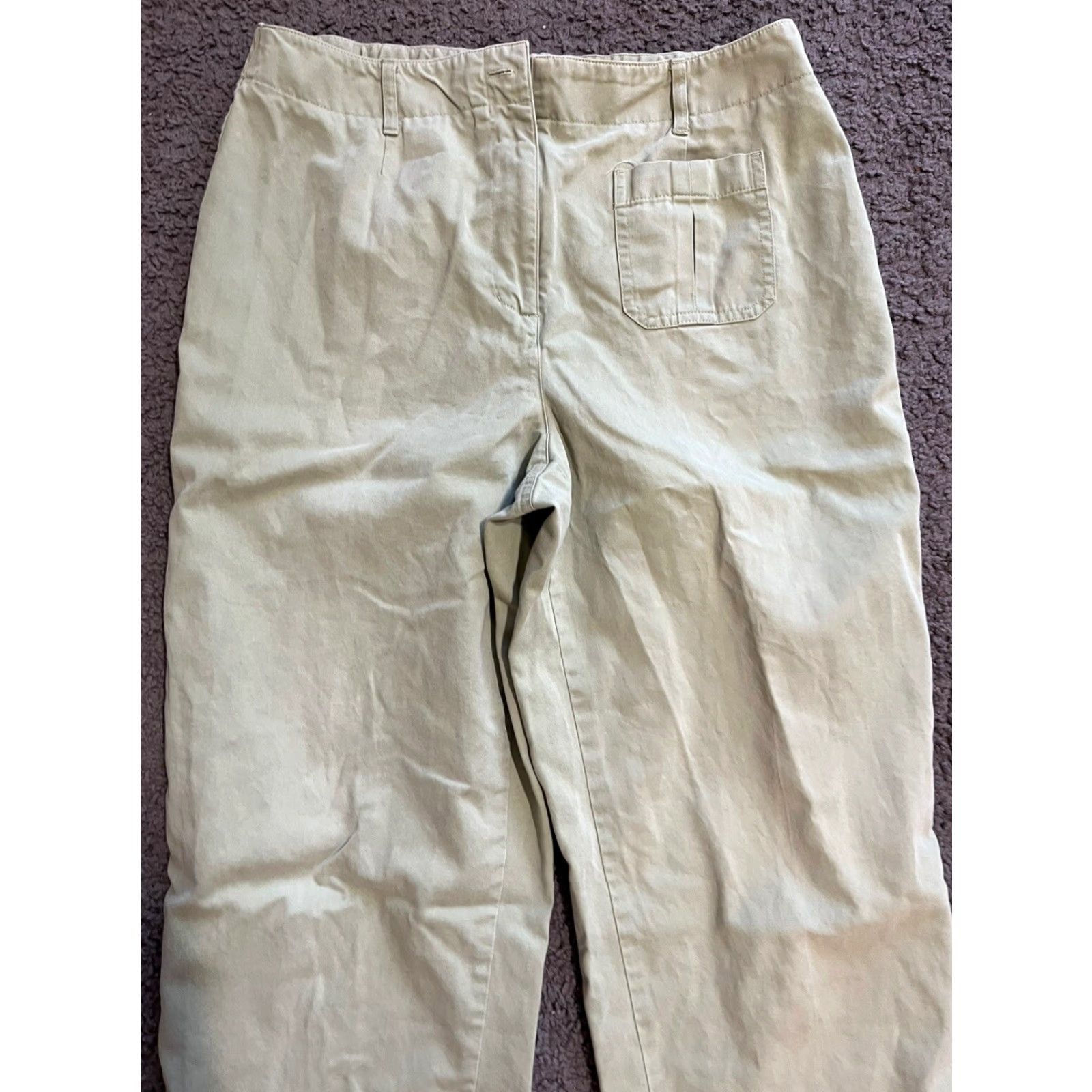 Talbots Talbots Pants Womens Size 10 Green Cotton Blend Regular Straight Pockets Button Zipper Inseam 25 in Vintage No Mens Womens Size 32" / US 10 / IT 46 - 2 Thumbnail