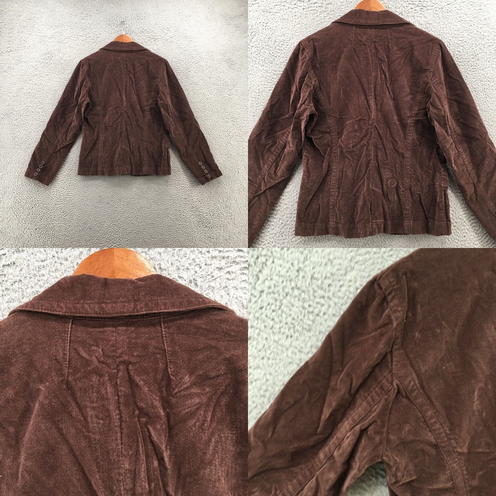 Vintage Caribbean Joe Jacket Womens M Brown Longsleeve Blazer Notched Collar Embroidered Size M / US 6-8 / IT 42-44 - 8 Thumbnail