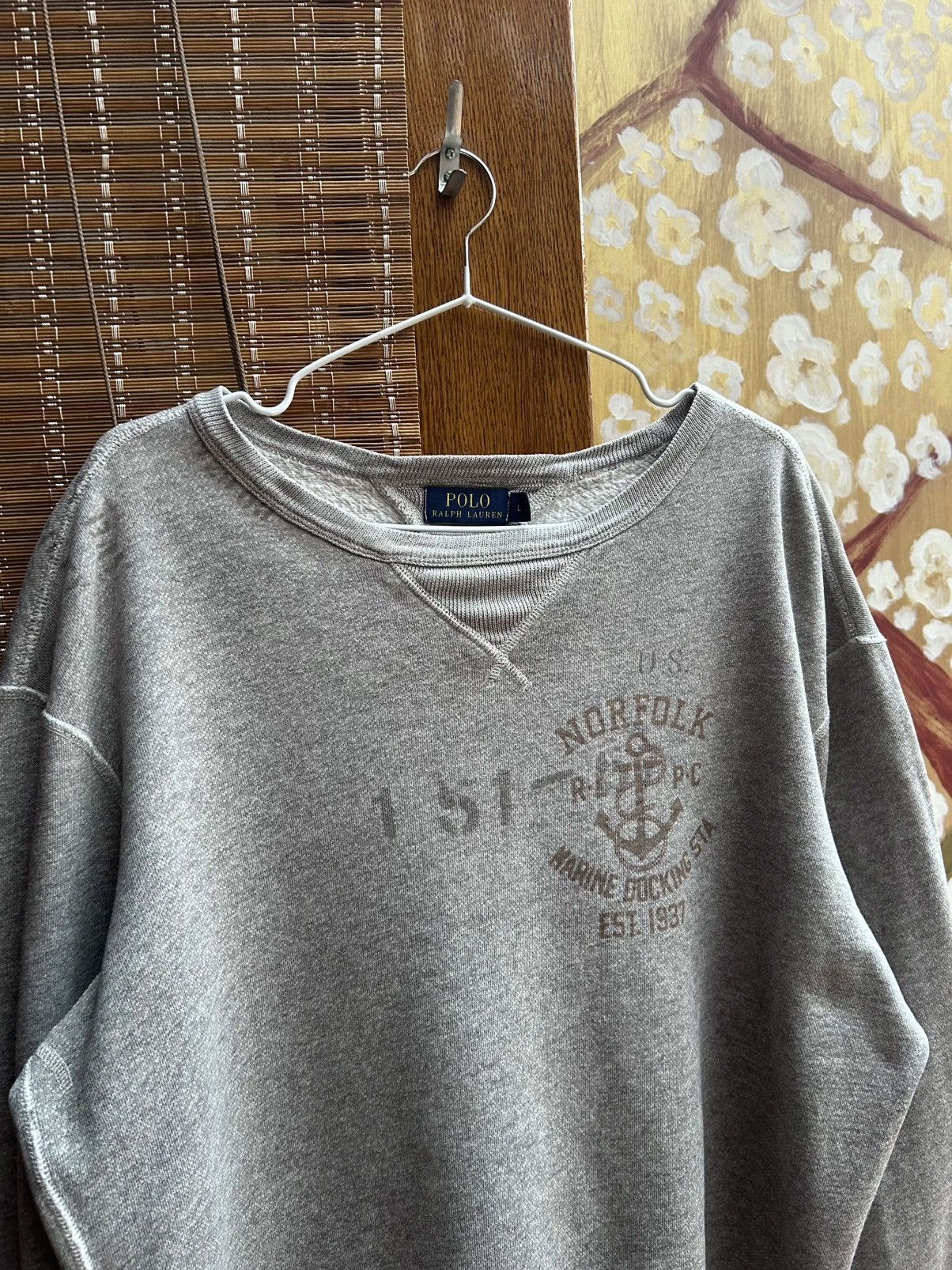 Polo Ralph Lauren Polo Ralph Lauren Norfolk Marine Stencil Double V Sweatshirt Size US L / EU 52-54 / 3 - 3 Thumbnail