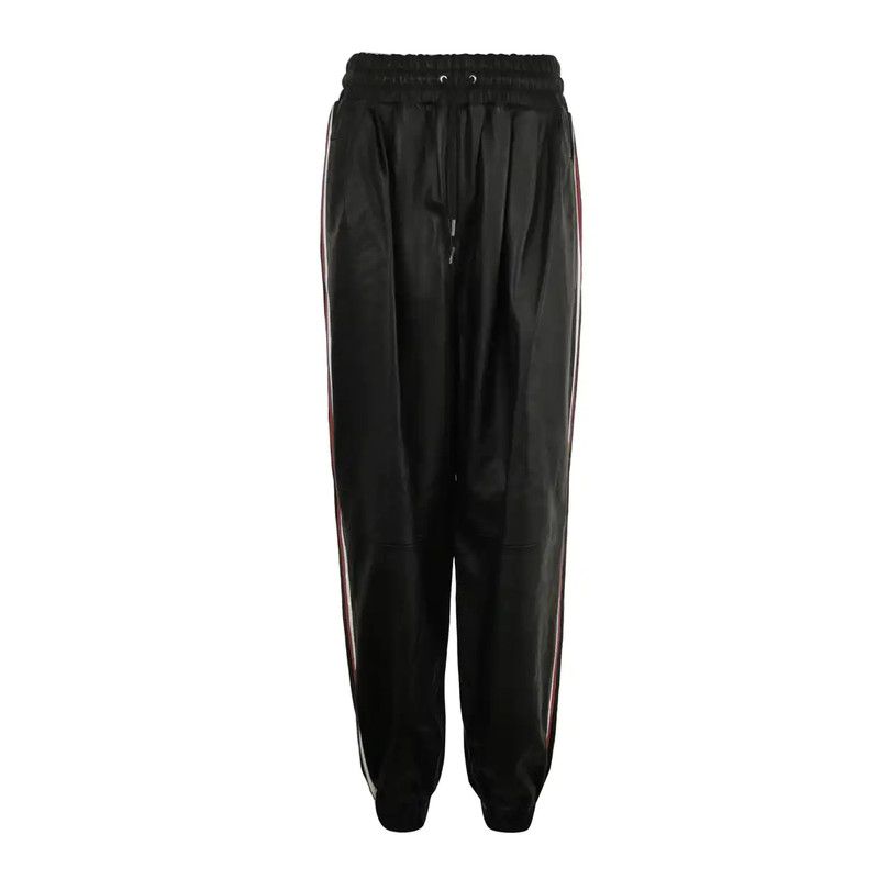Miu Miu Miu Miu Black Lambskin Embroidered Logo Casual Pants 0089 Size 23" - 1 Thumbnail