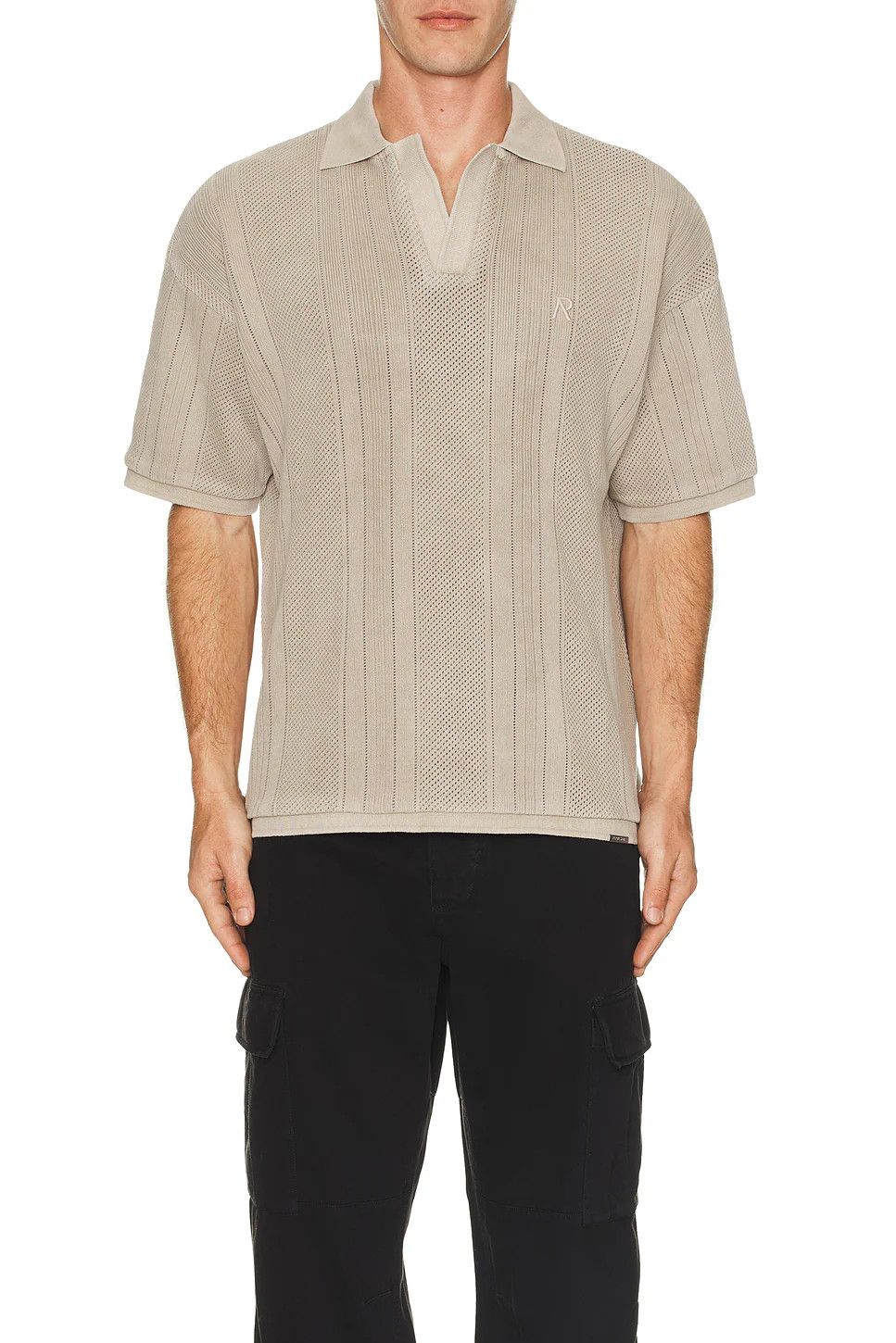Represent Clo. Represent Beige Open Stitch Polo M oversized Size US M / EU 48-50 / 2 - 2 Thumbnail