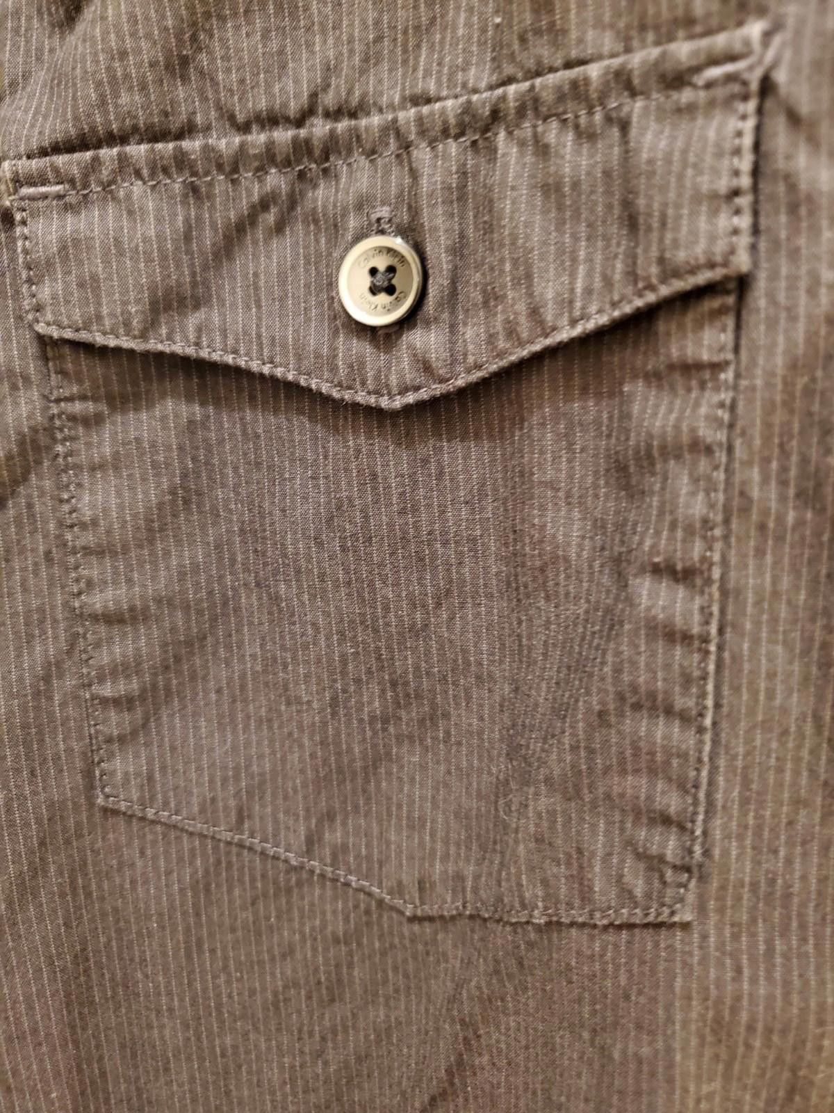 Calvin Klein Calvin Klein Shirt Mens XL LongSleeve ButtonDown Gray stripe Size US XL / EU 56 / 4 - 2 Thumbnail