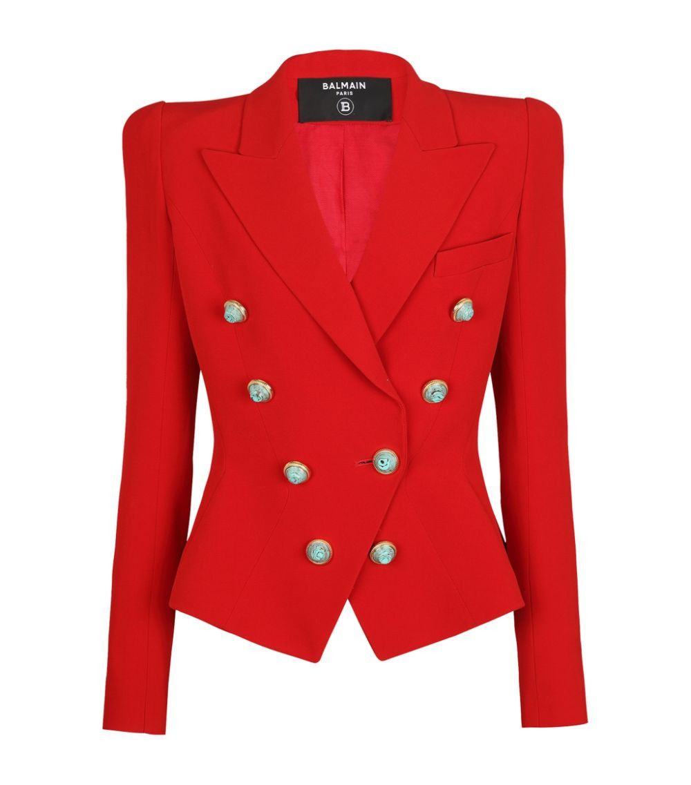 o1w1db10624 BRN Crepe Jacket in Red