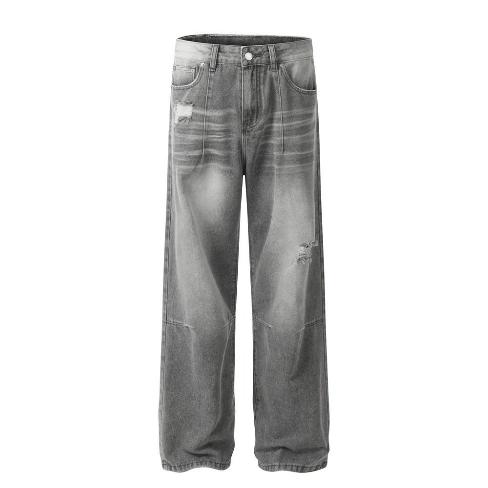 Japanese Brand × Jean Street punk distressed washed gradient ripped jeans for men Size US 34 / EU 50 - 1 Thumbnail