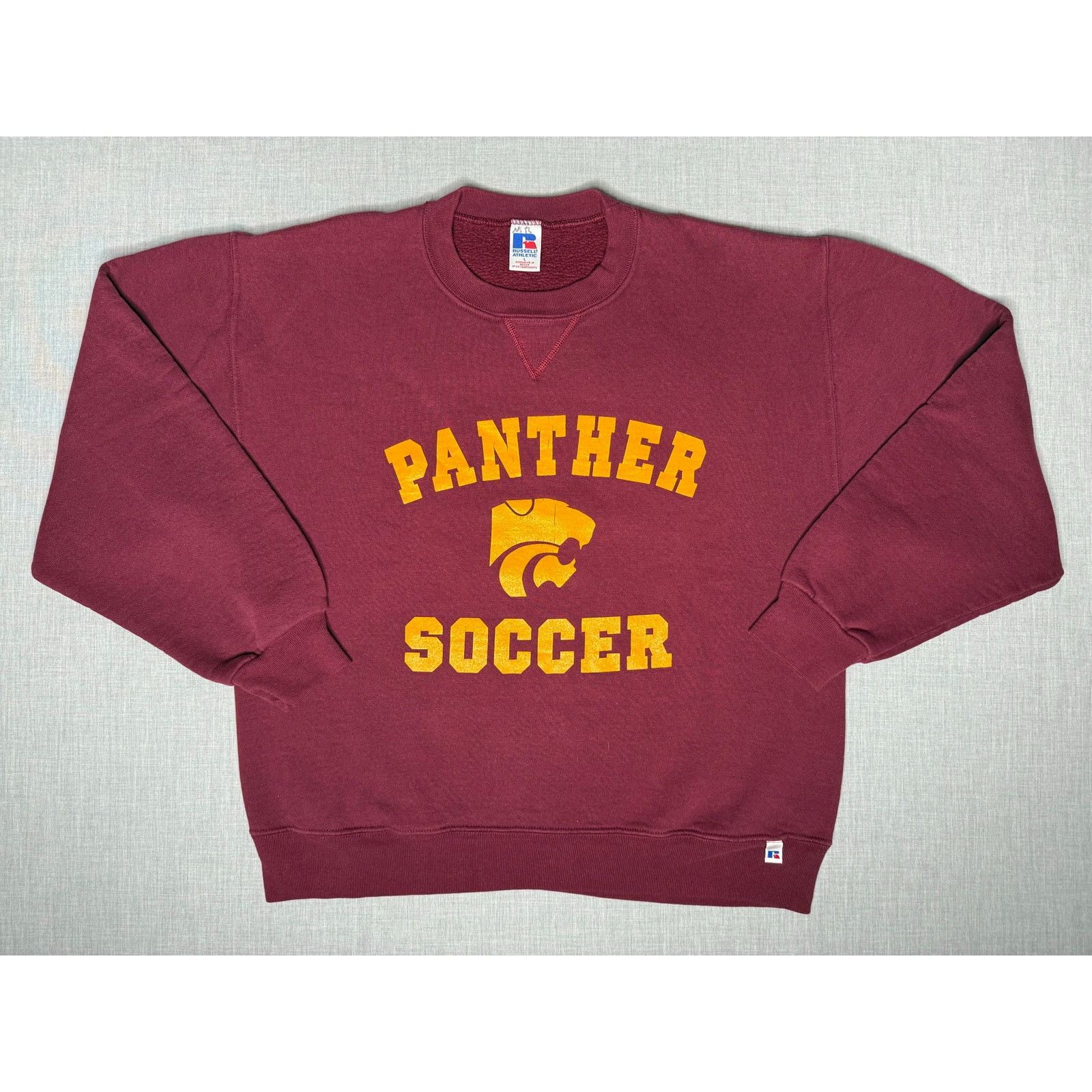 Adidas × Russell Athletic × Vintage Vintage 90s Panther Soccer Russell Athletic Adidas Crewneck Size US L / EU 52-54 / 3 - 1 Thumbnail