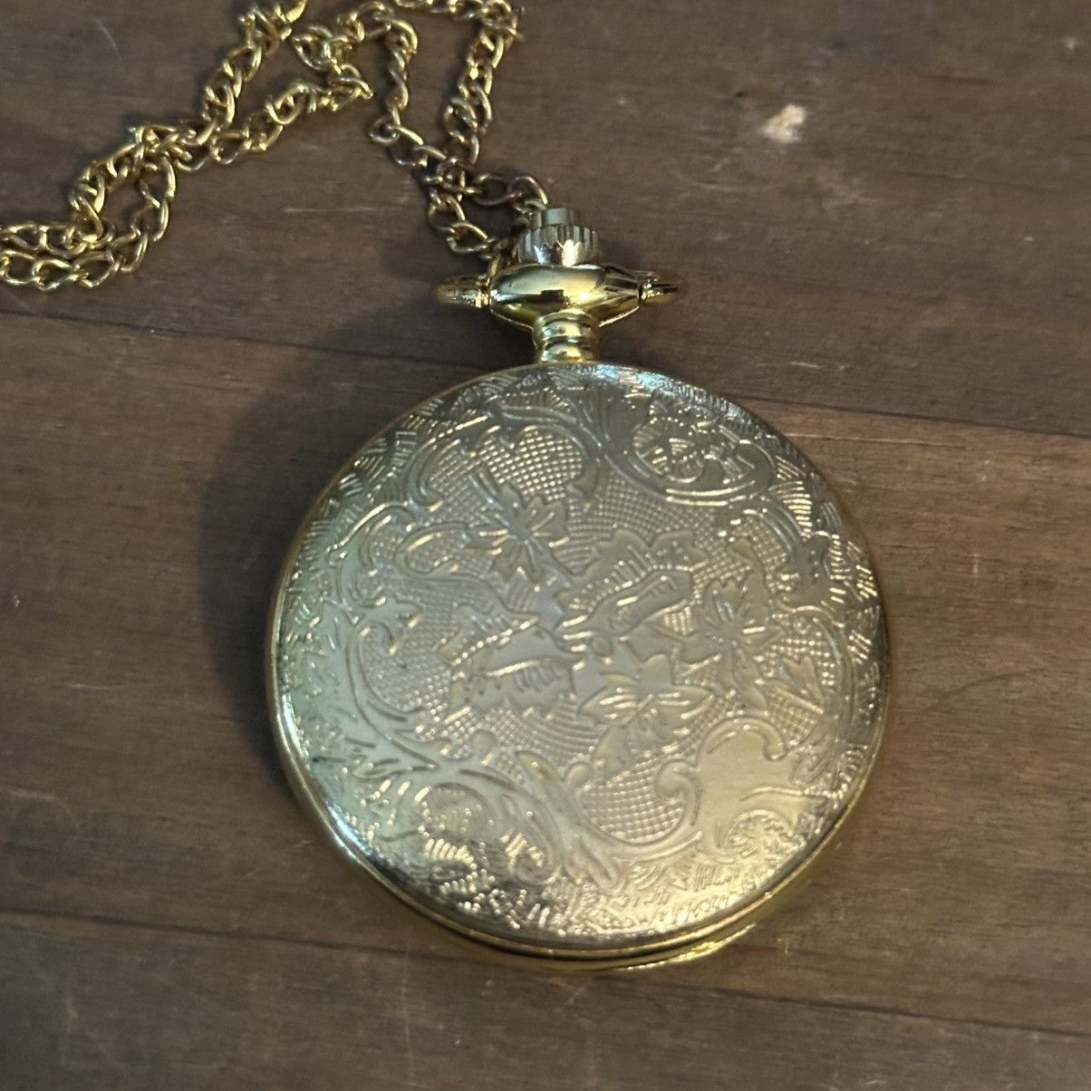 Other Gold tone twin rhinestone owls pocket watch pendant necklace Size ONE SIZE - 6 Thumbnail