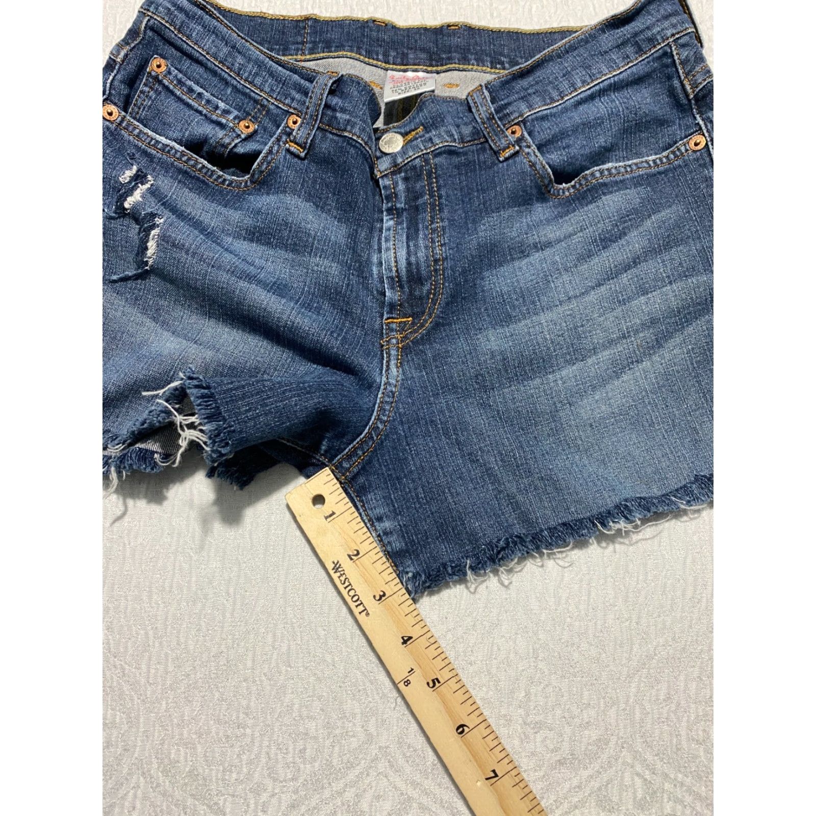 Lucky Brand Lucky Brand Shorts Womens 30 Blue Denim Jorts Cut-Off Stretch Summer Flat Front 5-Pocket Casual Classic Womens Size 30" / US 8 / IT 44 - 5 Thumbnail
