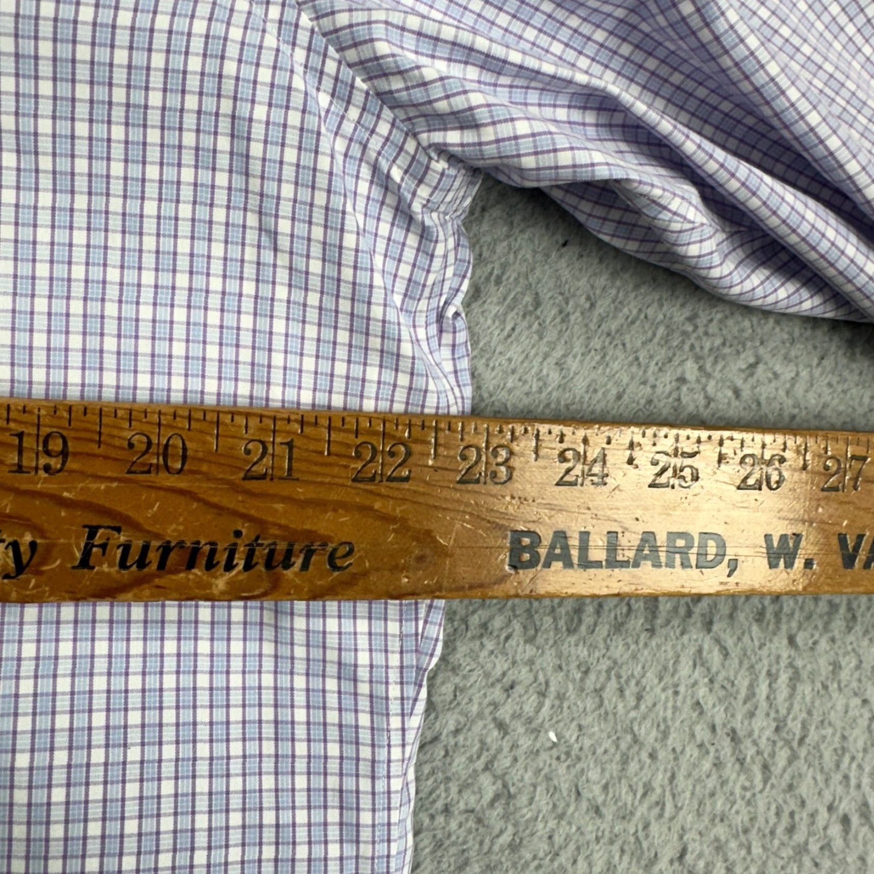 Banana Republic VINTAGE Banana Republic Men Button-Up Shirt XL Purple Blue Plaid Slim Fit Size US XL / EU 56 / 4 - 7 Thumbnail