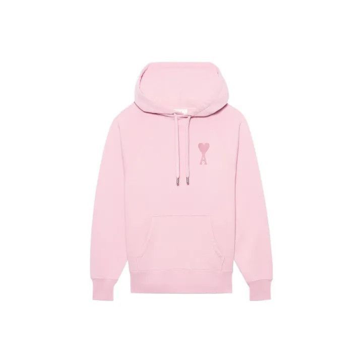 AMI AMIPARIS SS22 Pink Heart Logo Hoodie -2507 Size US M / EU 48-50 / 2 - 1 Thumbnail