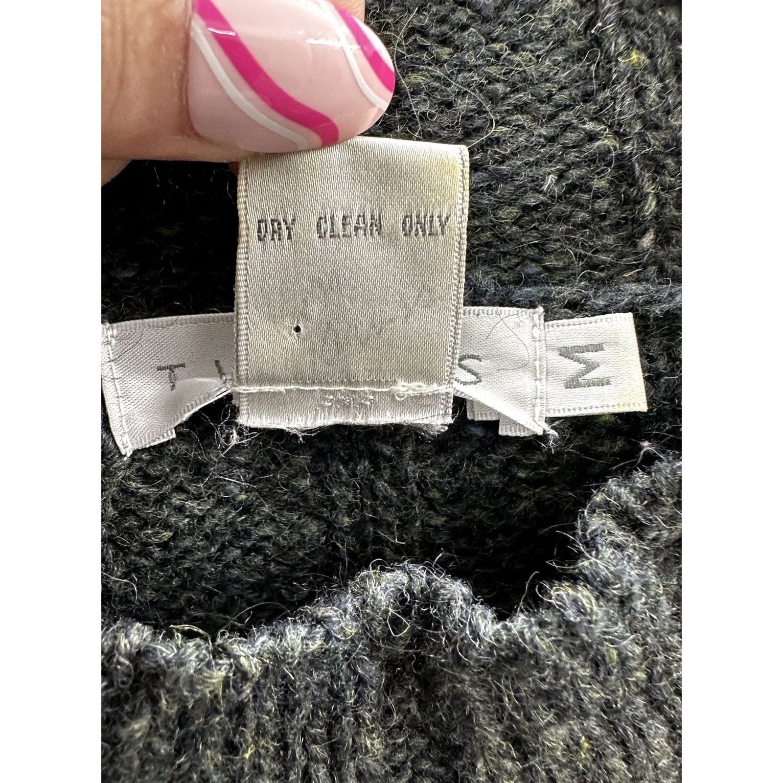 Vintage Tweeds Sweater Wool Mohair Blend Long Sleeve Mock Neck Green Women Medium Knit Style Pullover Casual Autumn Winter Womens Size M / US 6-8 / IT 42-44 - 5 Thumbnail