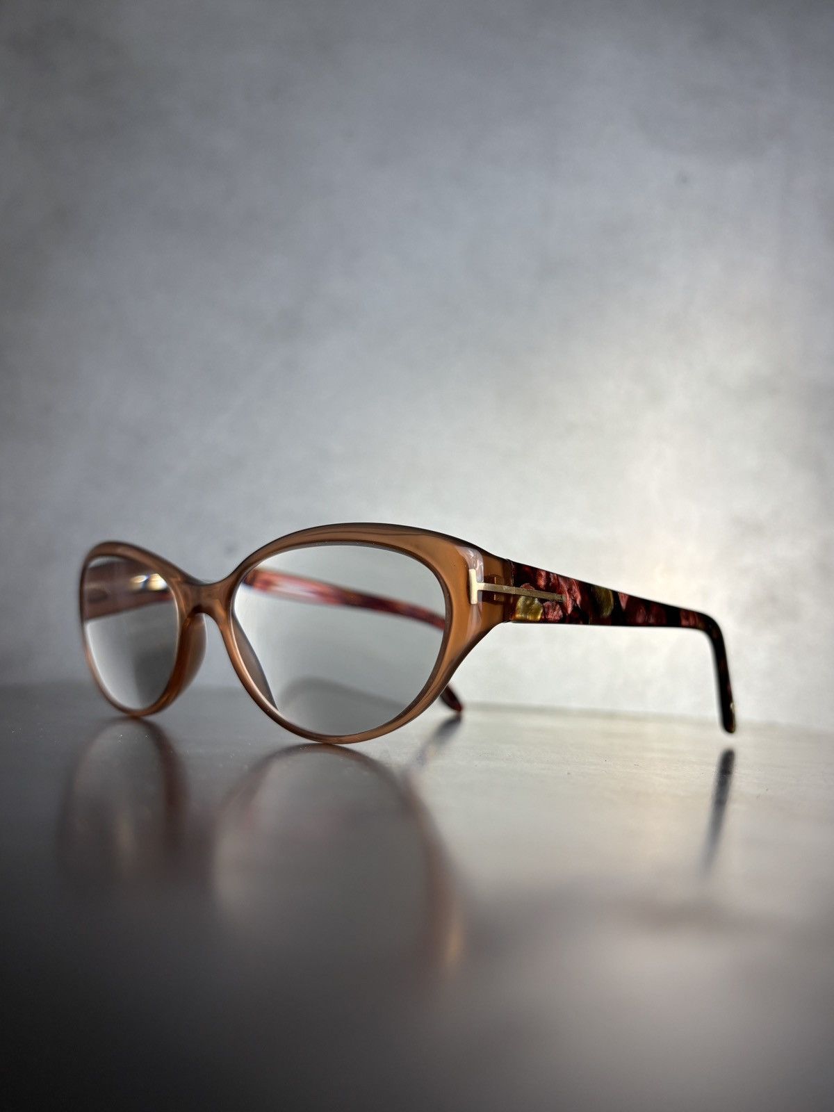 Tom Ford Tom Ford Eyeglasses TF 5244 Oval Cat Eye 1980s Pattern Size ONE SIZE - 15 Thumbnail