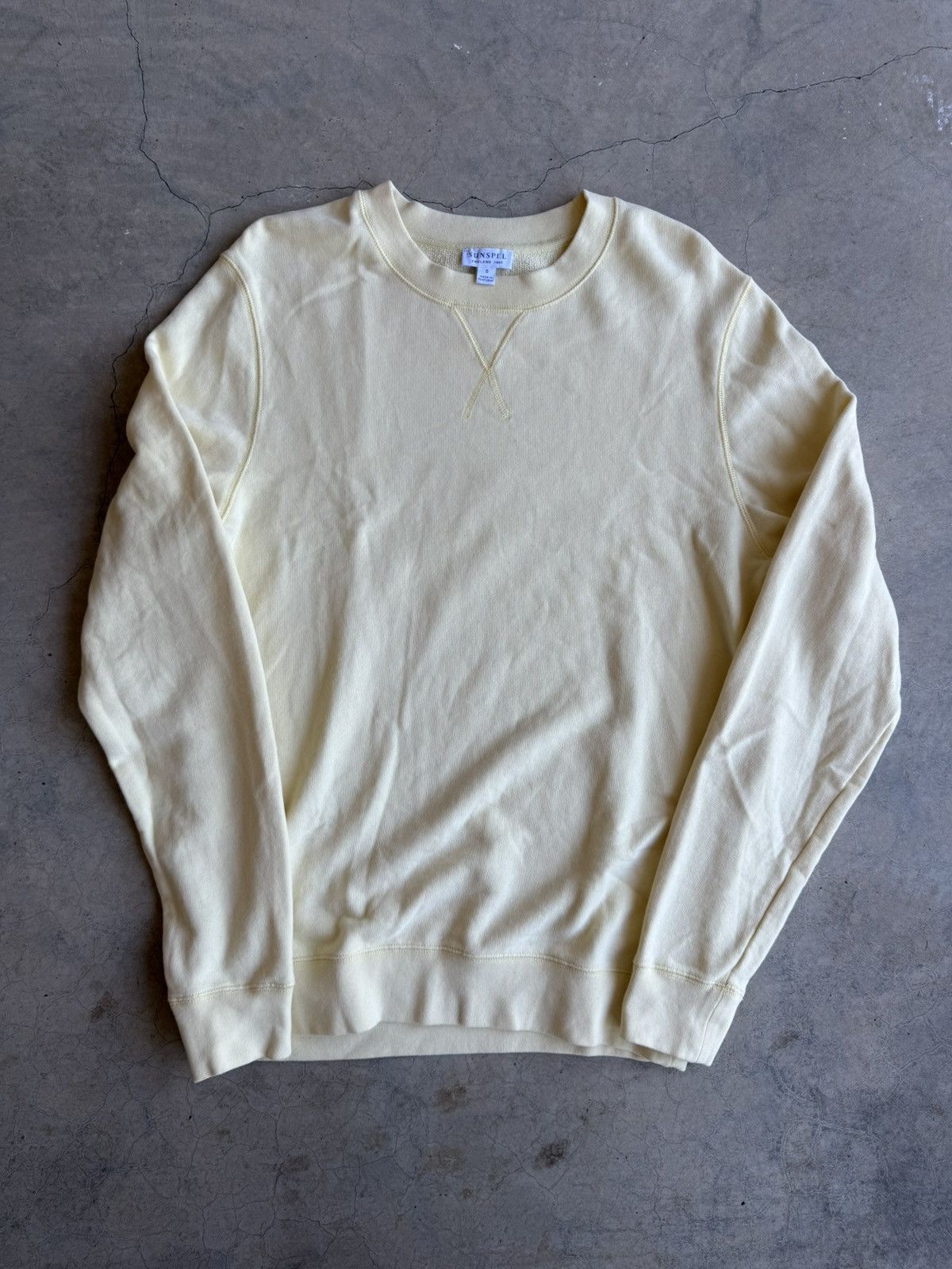 Sunspel Dusty Yellow Crewneck
