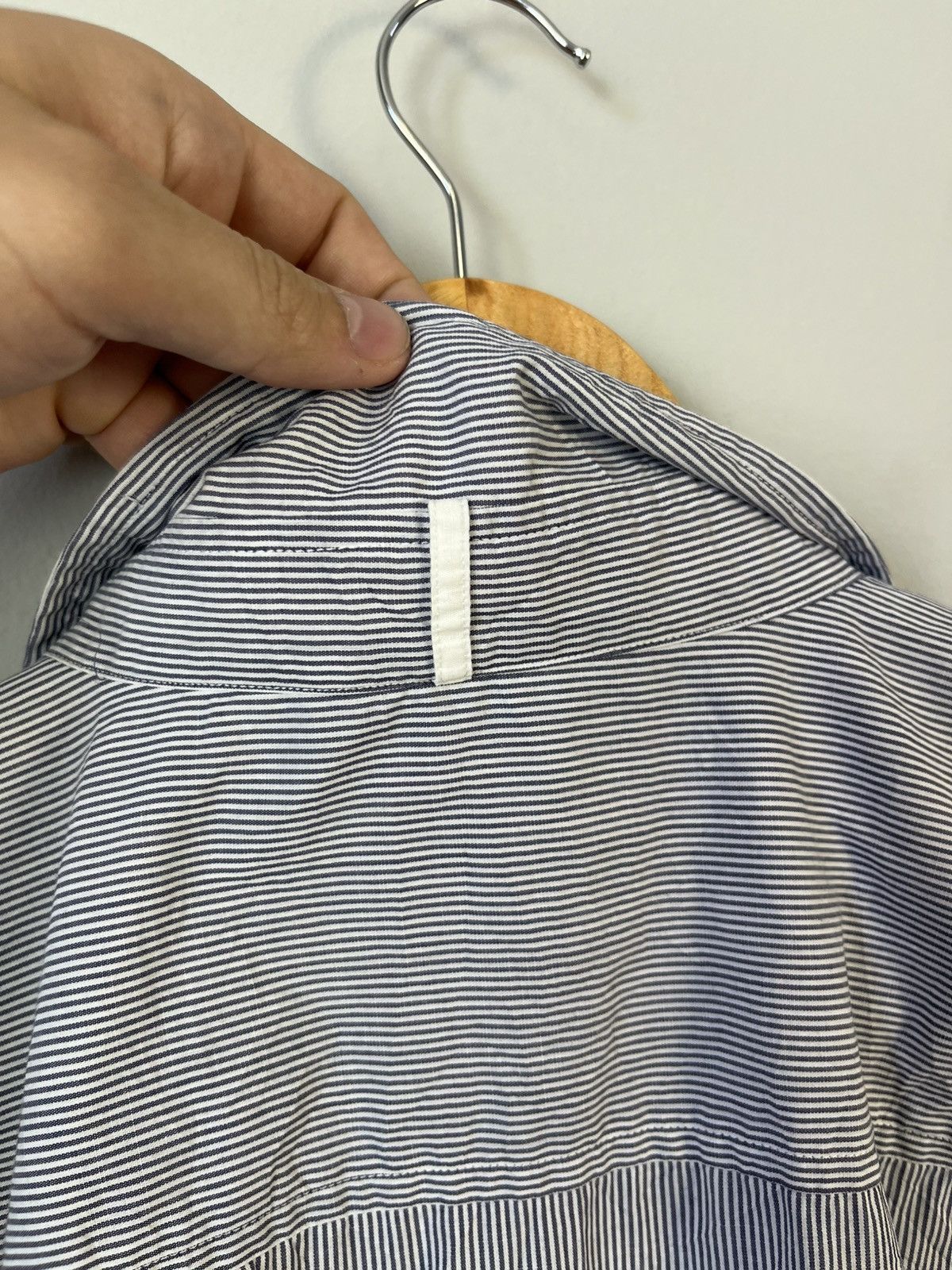 Ermenegildo Zegna Ermenegildo Zegna Luxury Striped Cotton Long Sleeve Shirt Size US L / EU 52-54 / 3 - 7 Thumbnail
