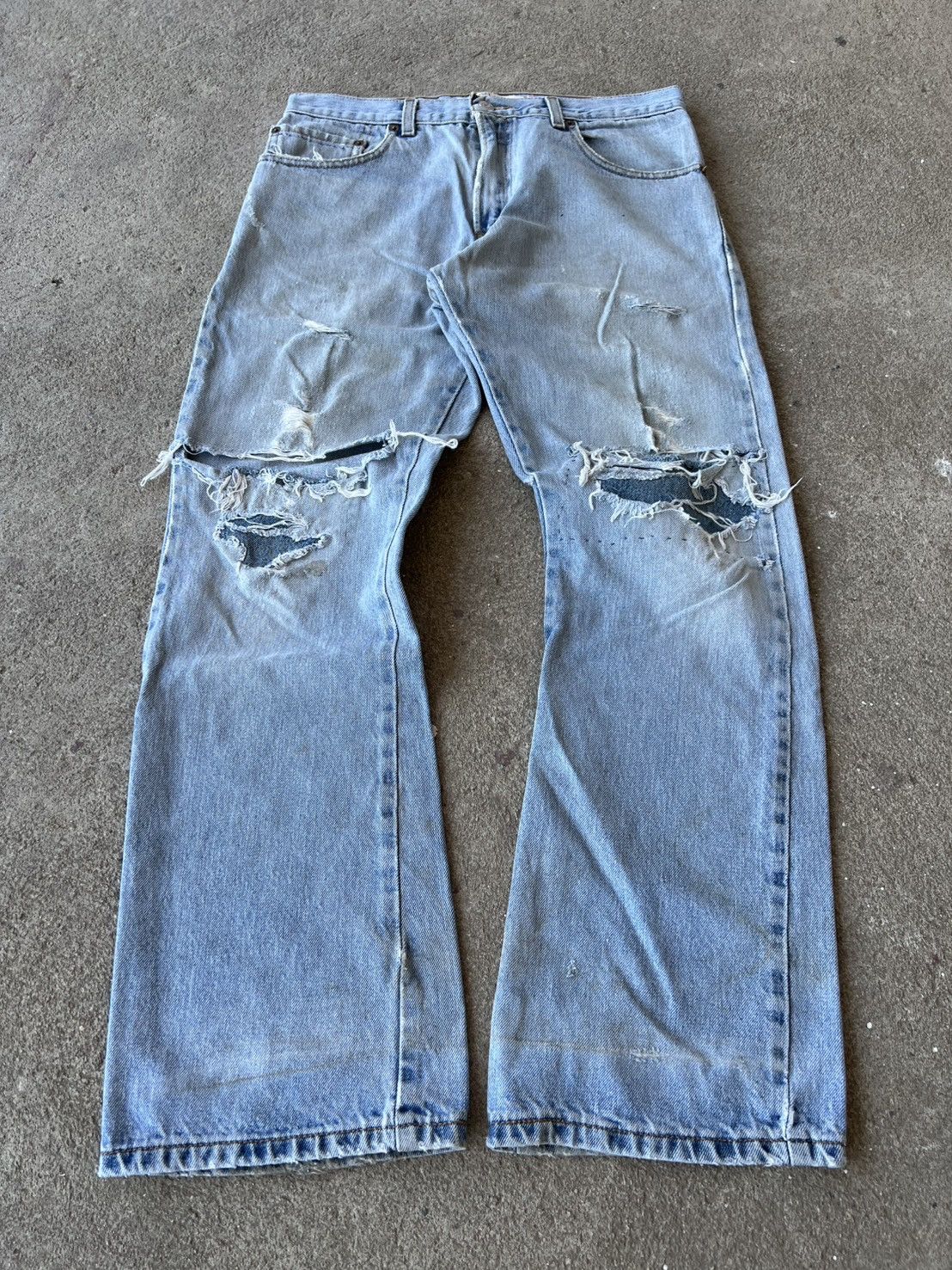Levi's Vintage Clothing 2000s Levi's 517 Bootcut Distressed Jeans Size US 32 / EU 48 - 1 Thumbnail
