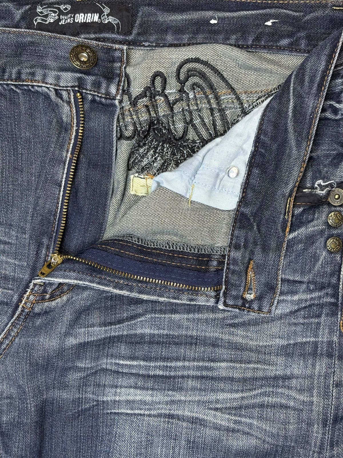 Japanese Brand Vintage Japanese Brand Honeycomb Punk Embroidered Jeans Size US 33 - 9 Thumbnail