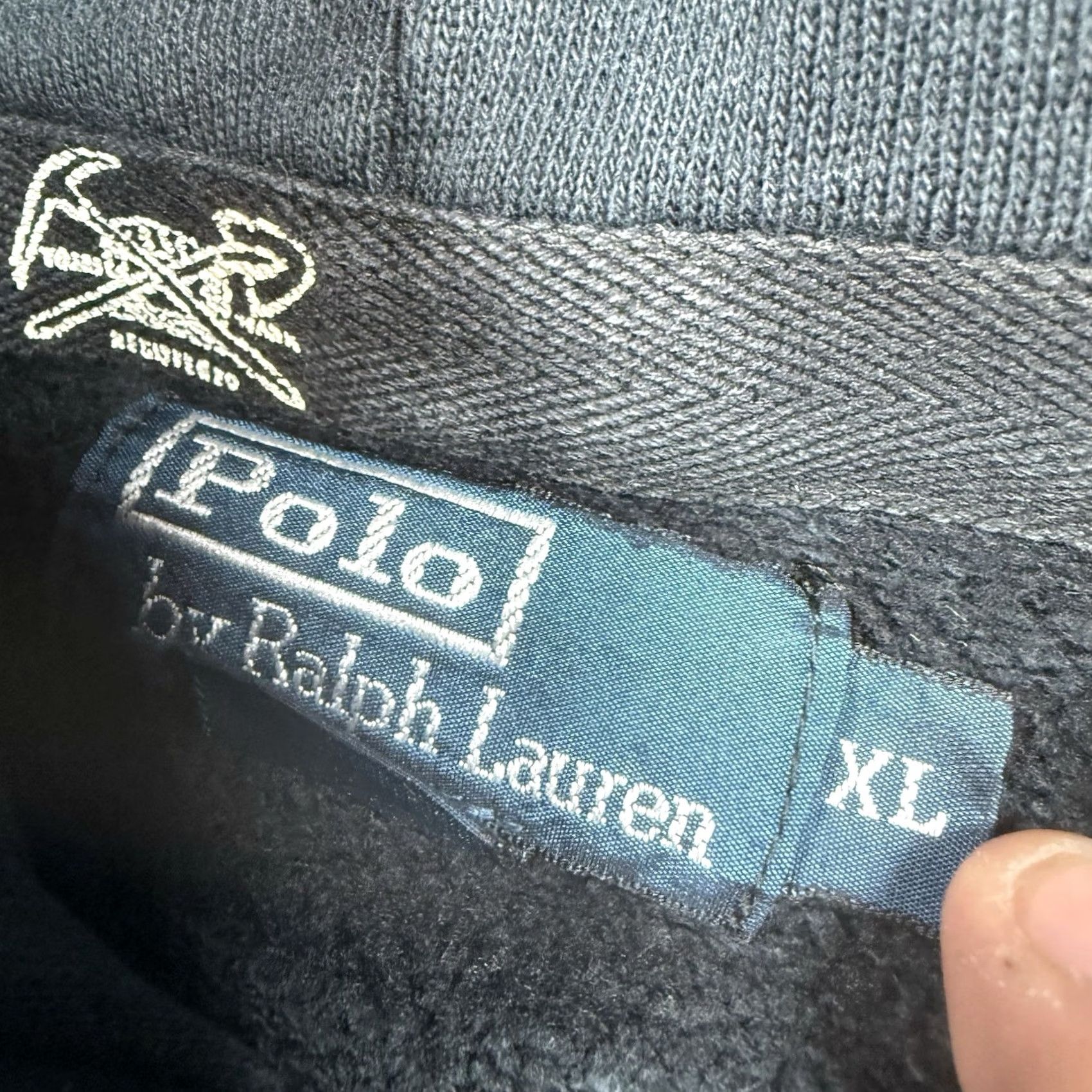 Polo Ralph Lauren VINTAGE Polo Ralph Lauren Hoodie Mens XL Black Gold Mining Klondike RLPC Size US XL / EU 56 / 4 - 5 Thumbnail