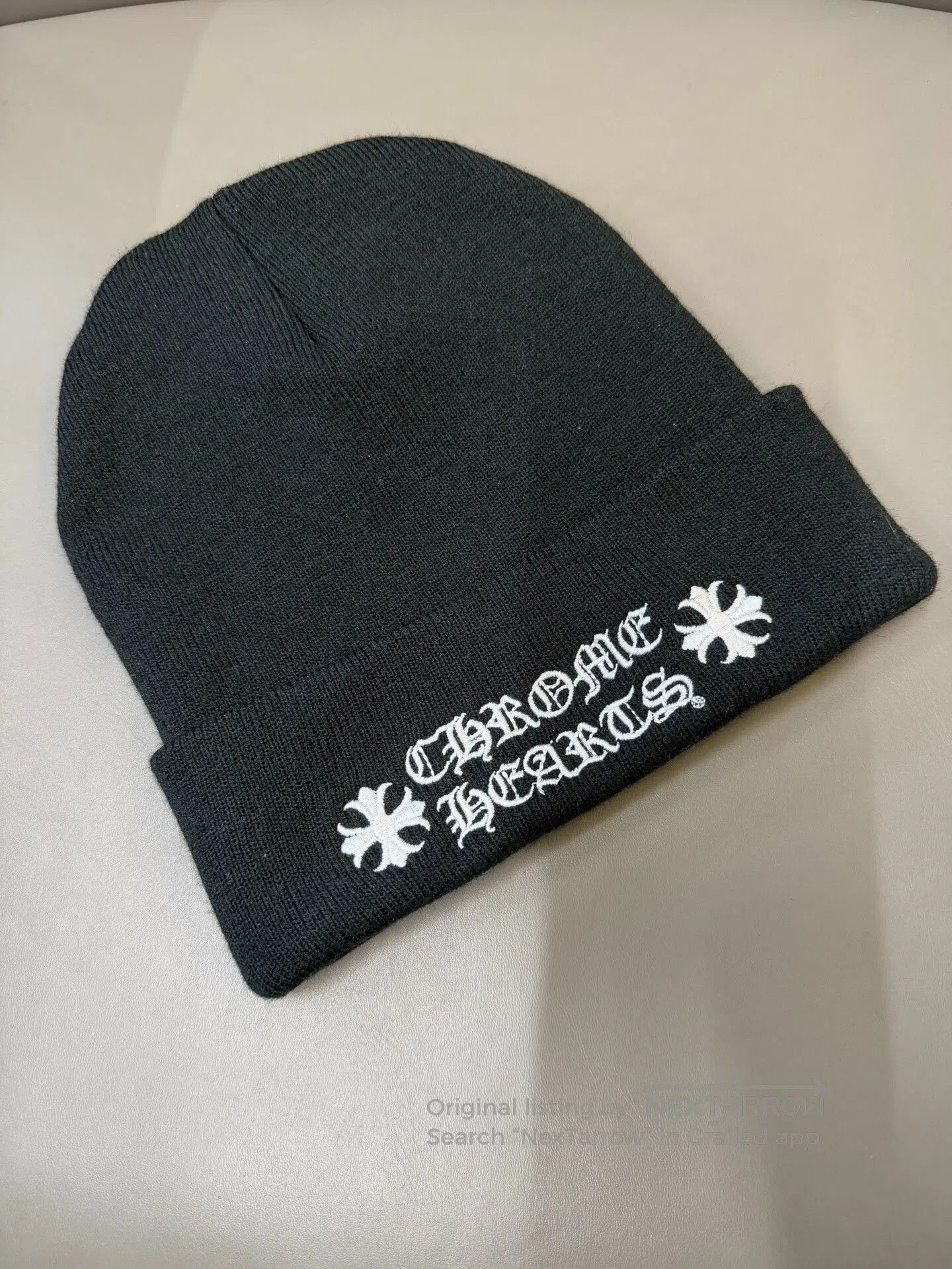 Chrome Hearts Embroidered Logo Knit Beanie.
