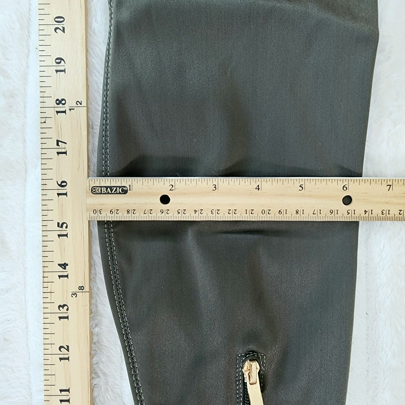 Other Vicky Olive Army Green Open Square Toe Stretch Thigh High He Size US 8.5 / IT 38.5 - 7 Thumbnail