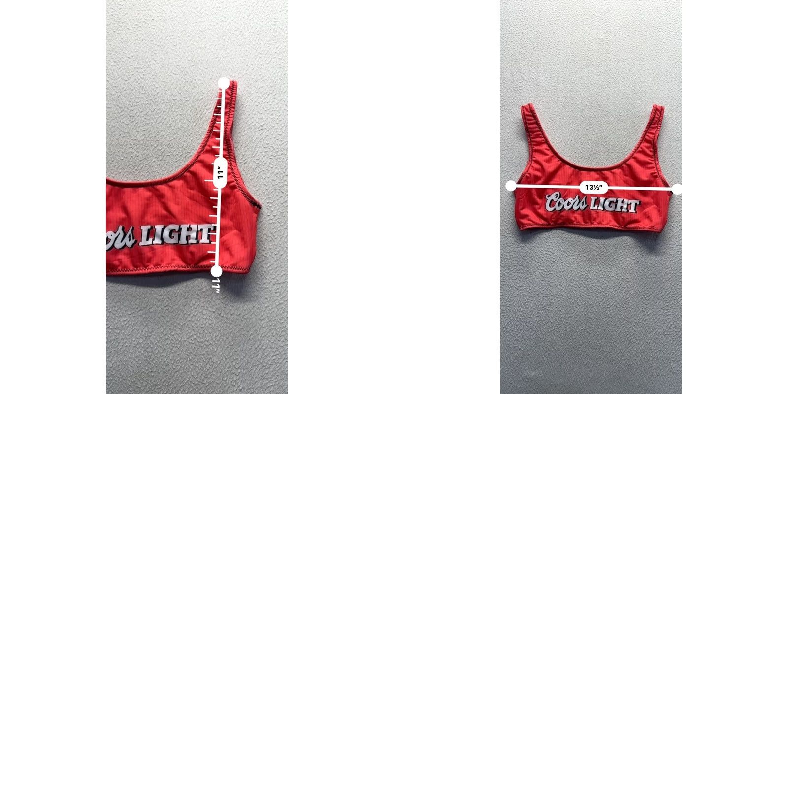 Vintage Coors Light Sports Bra Red L Womens Polyester Spandex Comfortable Activewear Size ONE SIZE - 8 Thumbnail