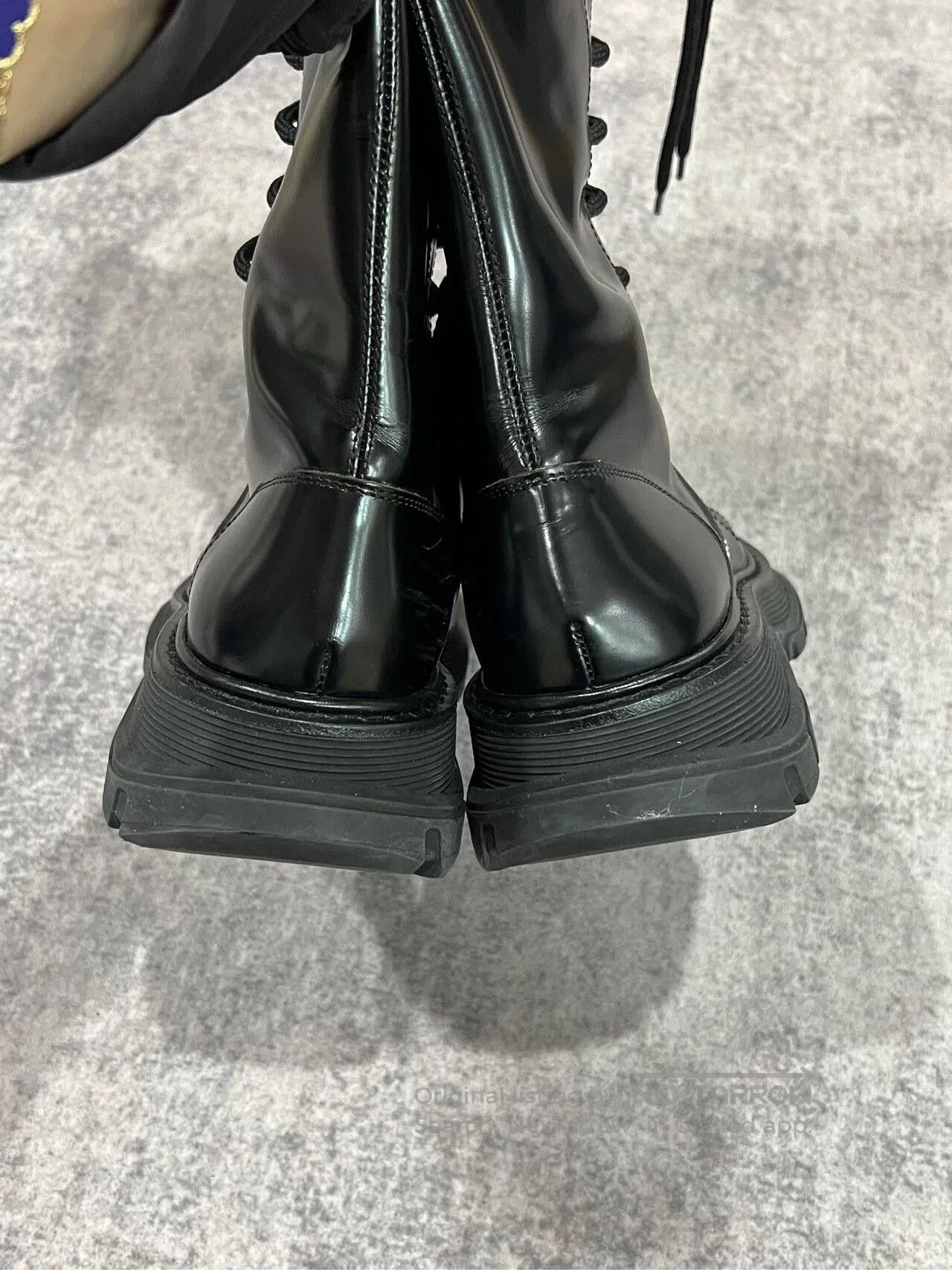 Alexander McQueen black lace-up knee-high rider boots. Size US 8.5 / IT 38.5 - 5 Thumbnail