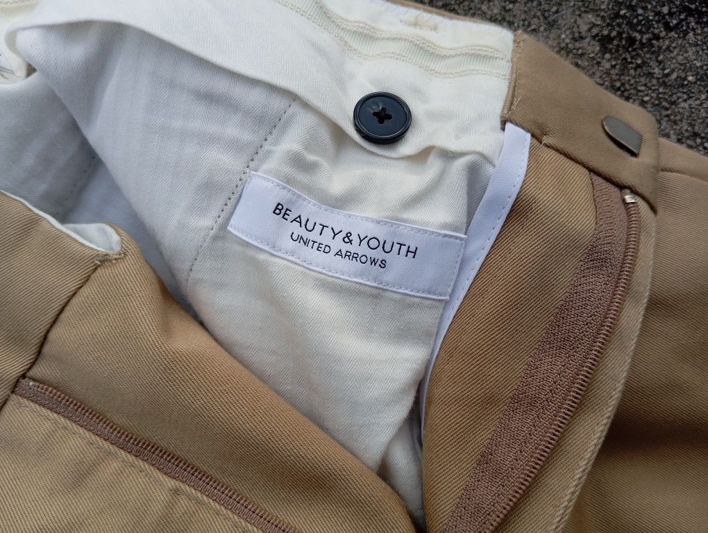 Japanese Brand 90$ United Arrows Beauty & Youth 🎌Khaki Chino Tapered Pants Size US 28 / EU 44 - 7 Thumbnail