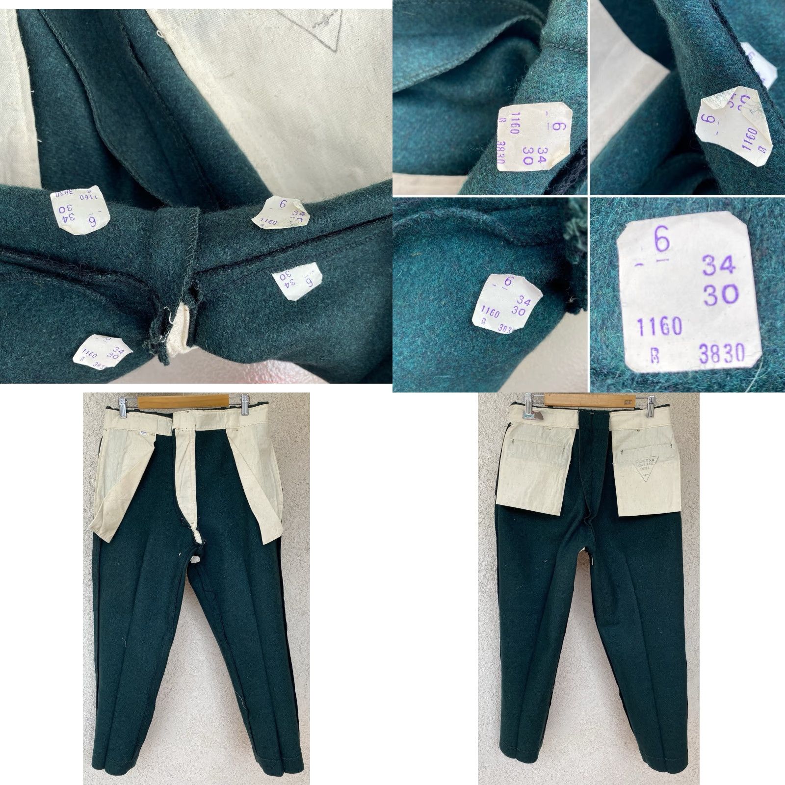 Vintage VINTAGE Northway Green Wool Outdoor Pants Talon Zipper Boat Sail Drill Pockets 34x30 Size US 34 / EU 50 - 9 Thumbnail