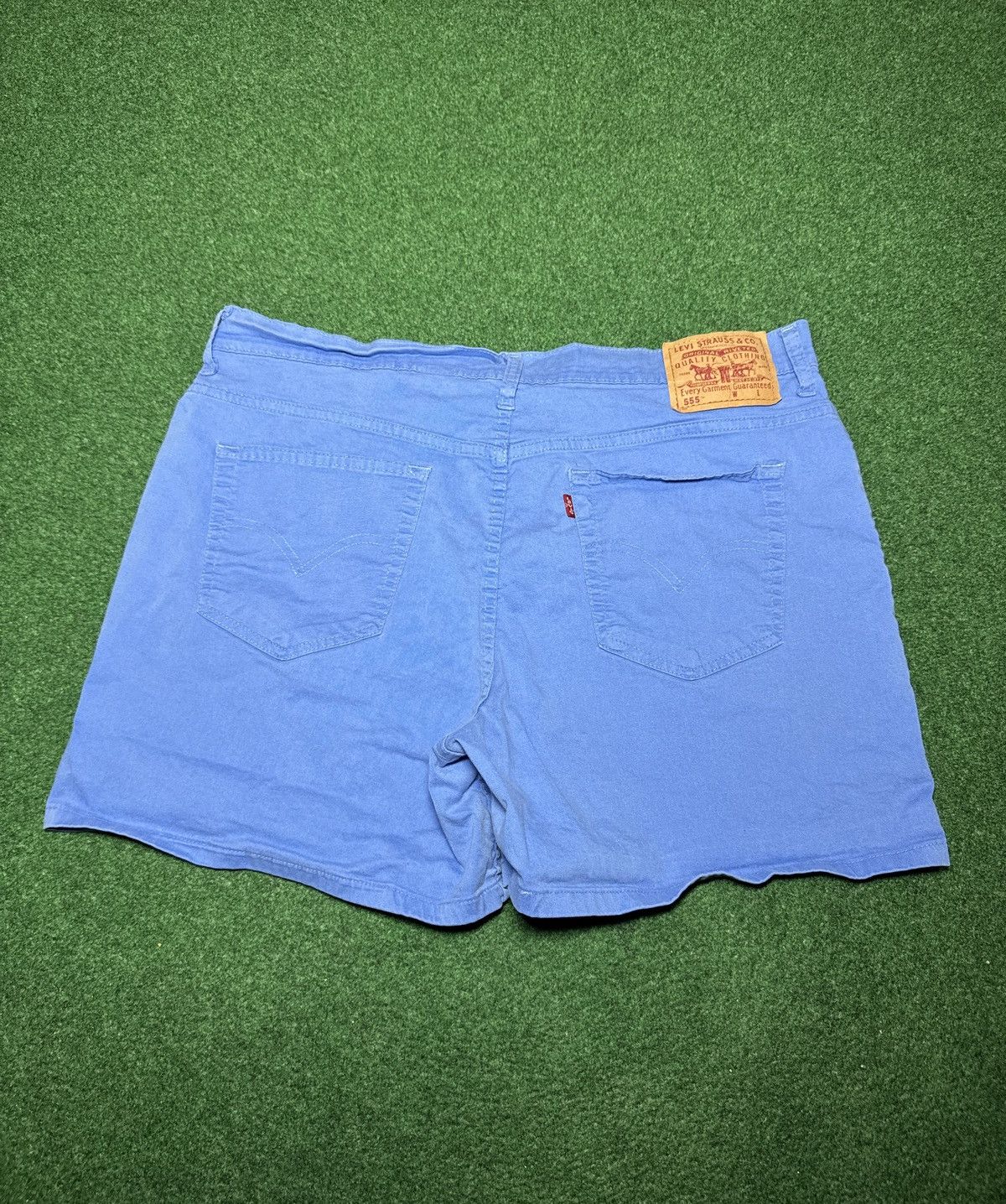 Levi's Vintage Clothing Levis 555 Guy Fit Vintage 16 Mis Blue Shorts 36 Waist 6” Size 36" / US 14 / IT 50 - 1 Thumbnail