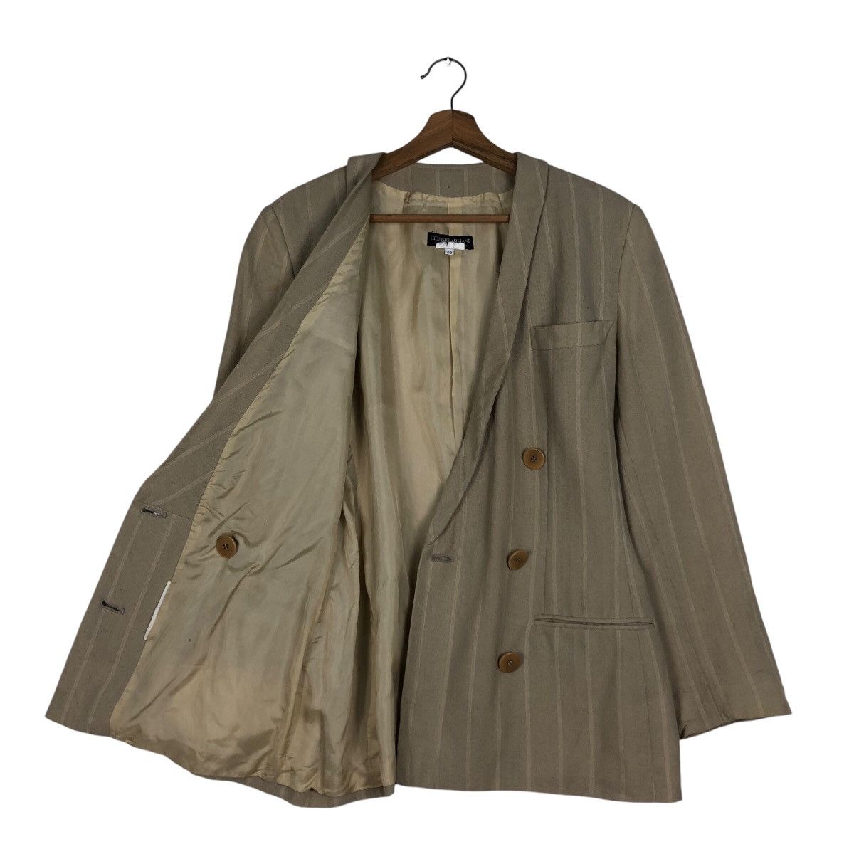 Giorgio Armani 📌Vintage Giorgio Armani Y Collar Coats Jacket Button Size US M / EU 48-50 / 2 - 12 Thumbnail