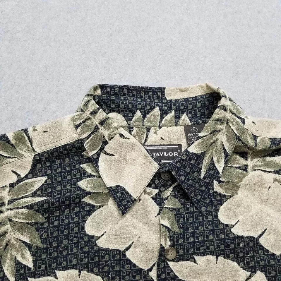 David Taylor David Taylor Shirt Mens Large Floral Hawaiian Button Up Silk Size US L / EU 52-54 / 3 - 5 Thumbnail