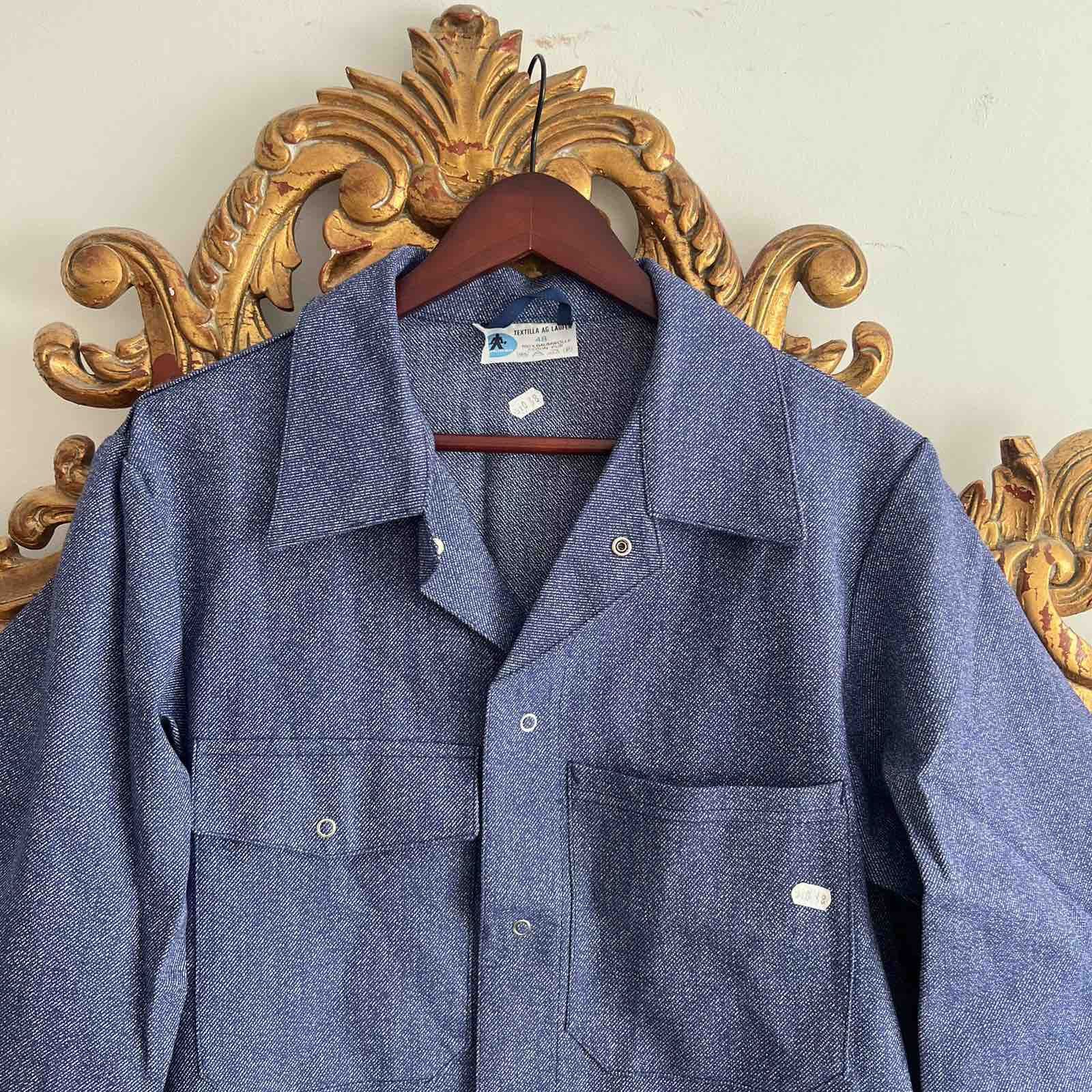 Le Laboureur Vintage Indigo French Workwear DEADSTOCK Jacket Size 48 90s Size US M / EU 48-50 / 2 - 3 Thumbnail