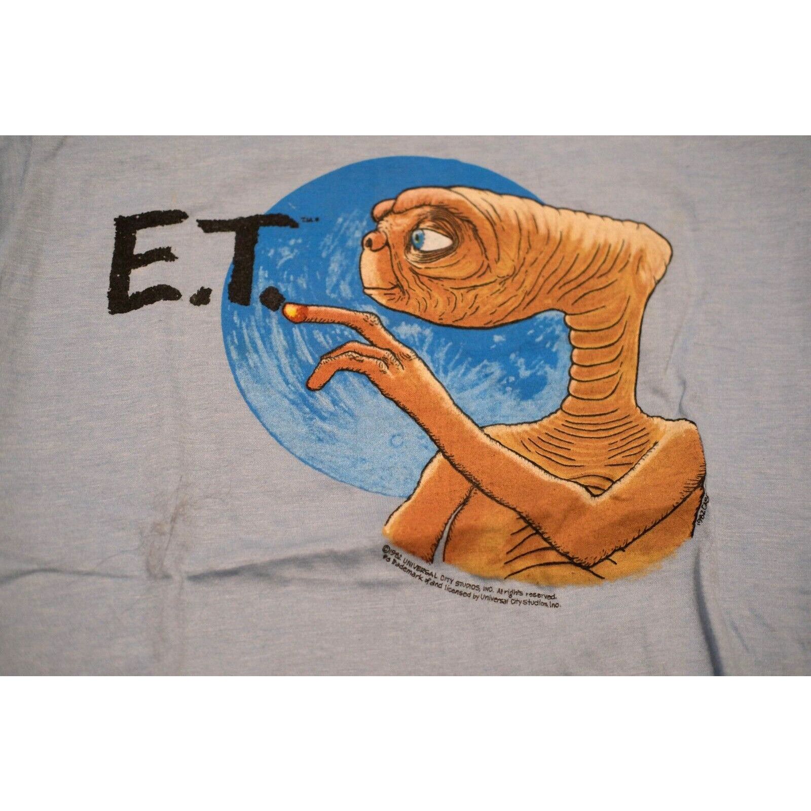Hanes Vintage 80s Hanes ET Movie T-Shirt Mens L Graphic Print RARE Size US L / EU 52-54 / 3 - 3 Thumbnail