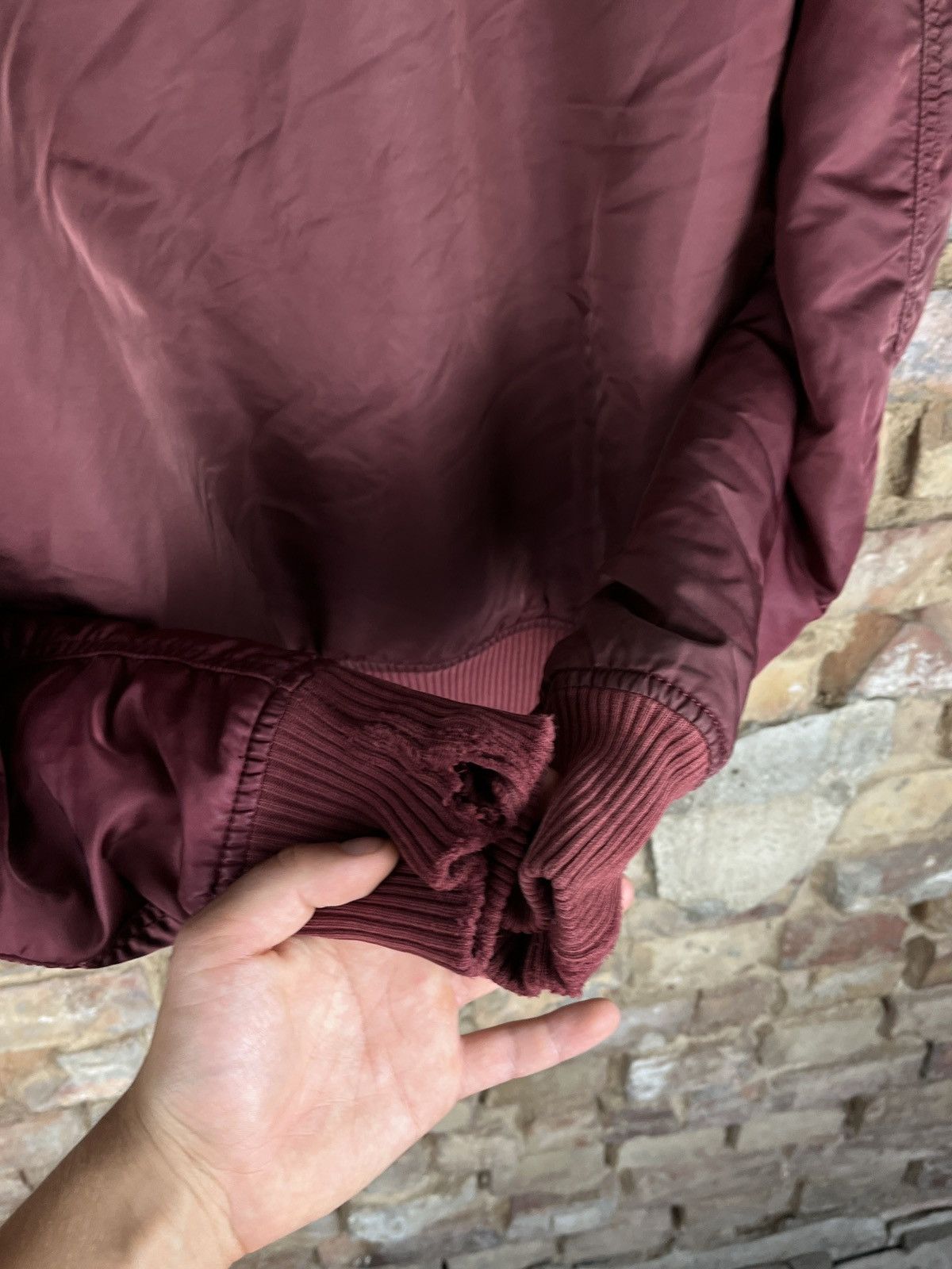 Alpha Industries Burgundy Alpha Industries Bomber Jacket 90s Vintage Size US L / EU 52-54 / 3 - 10 Thumbnail